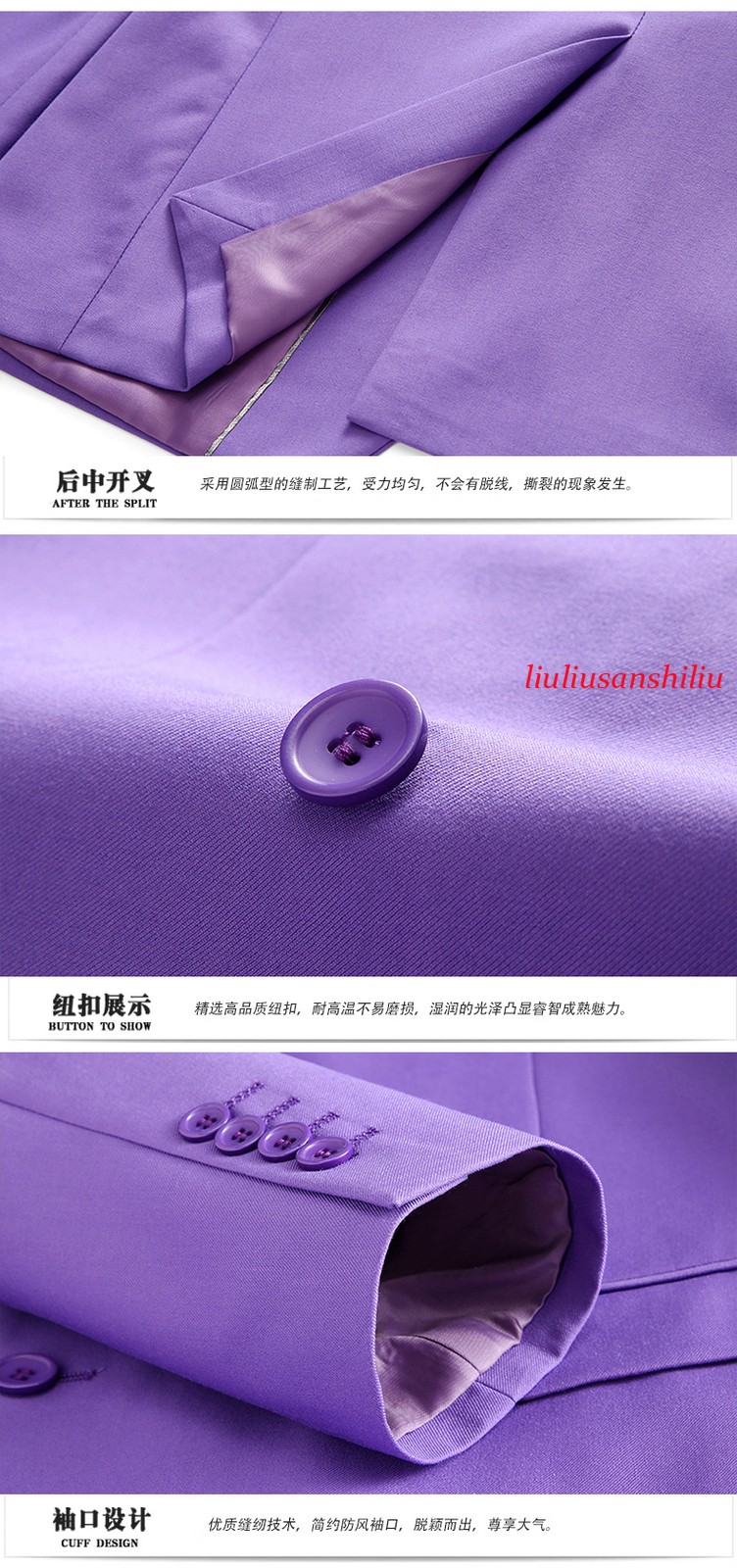 Men’s One Button Formal Suits 2pcs Blazer Jacket Pants Slim Party Grooms Wedding