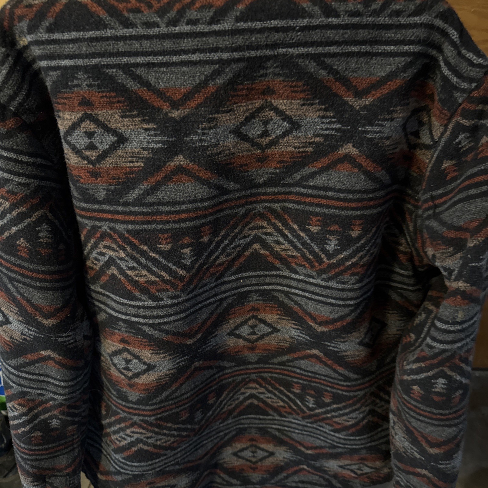 Jachs New York Men’s Aztec Wool Blend Sherpa Lined Shirt Jacket Size Small