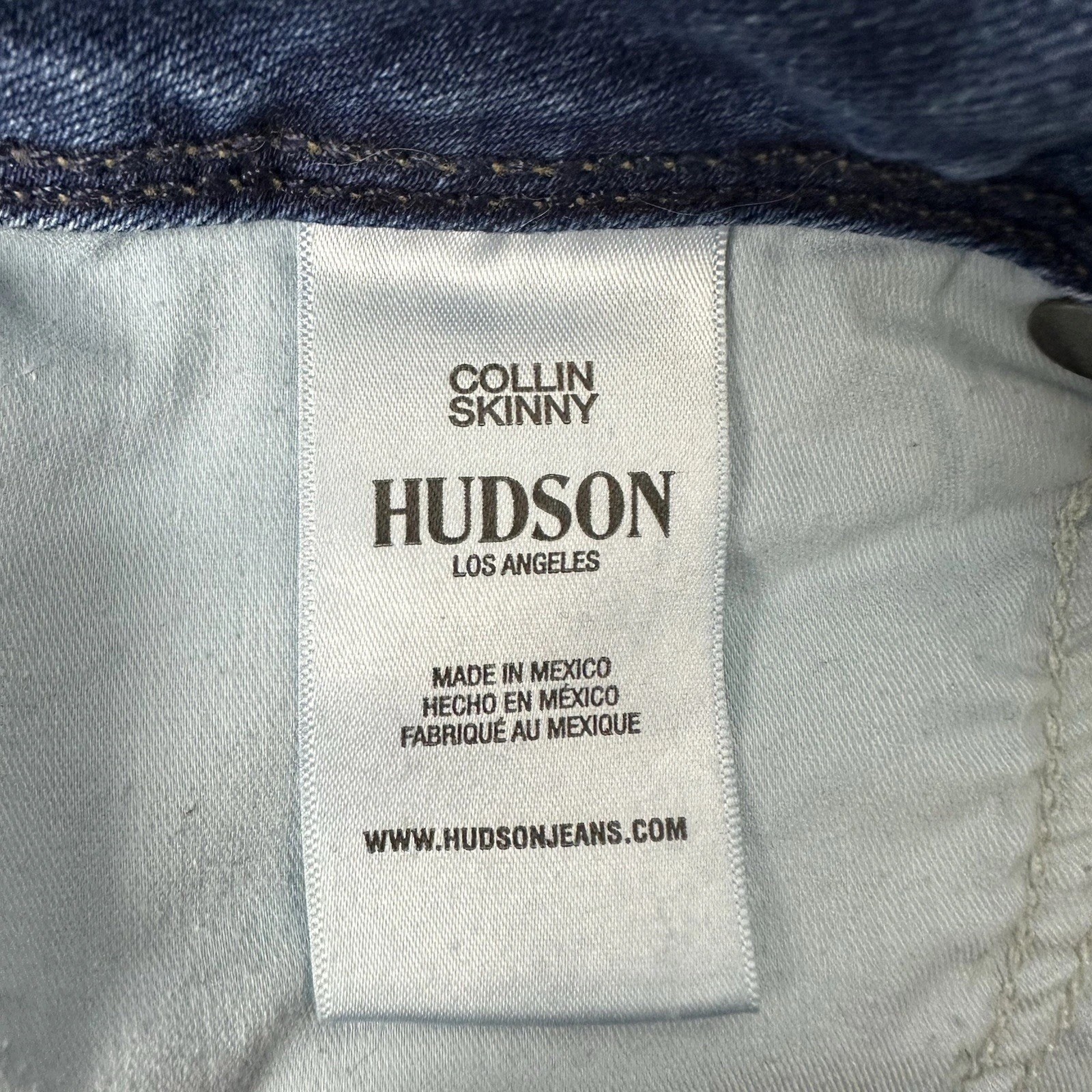 Hudson Women’s Flap Pocket Medium Wash Skinny Jeans Style WM422DDA Size 33