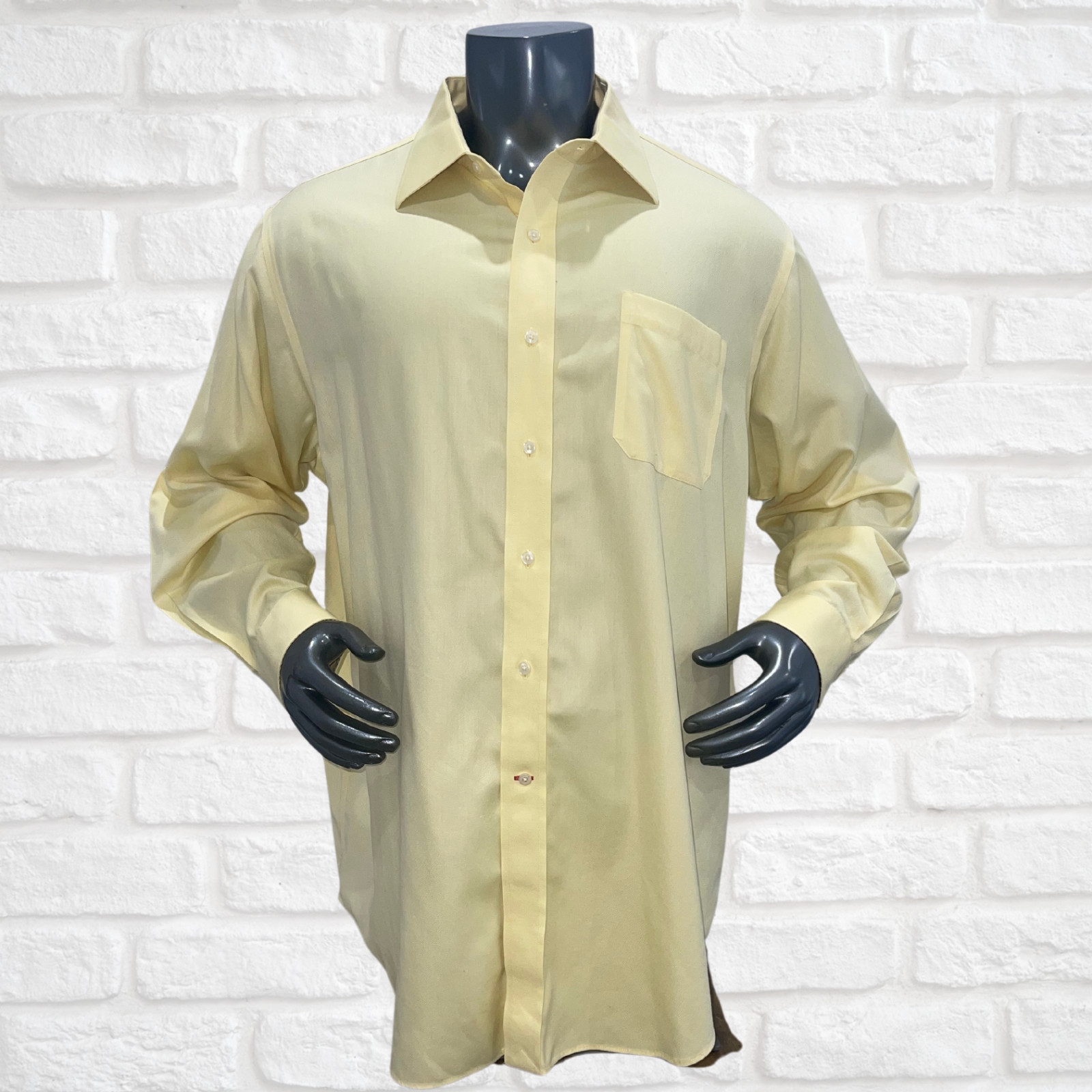 Men’s Signature Daniel Cremieux Yellow Button-Down Shirt – XXL, 100% Cotton NEW
