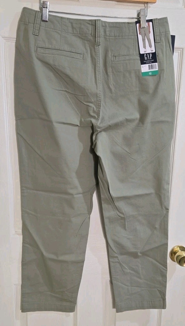 Gap Womens Pants 12 Slim Ankle Green Pockets Inseam 26.5″ NEW