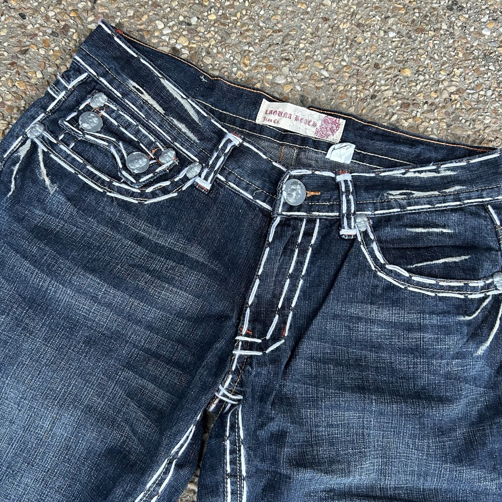 y2k 33 Inch Laguna Beach Jeans Straight Leg