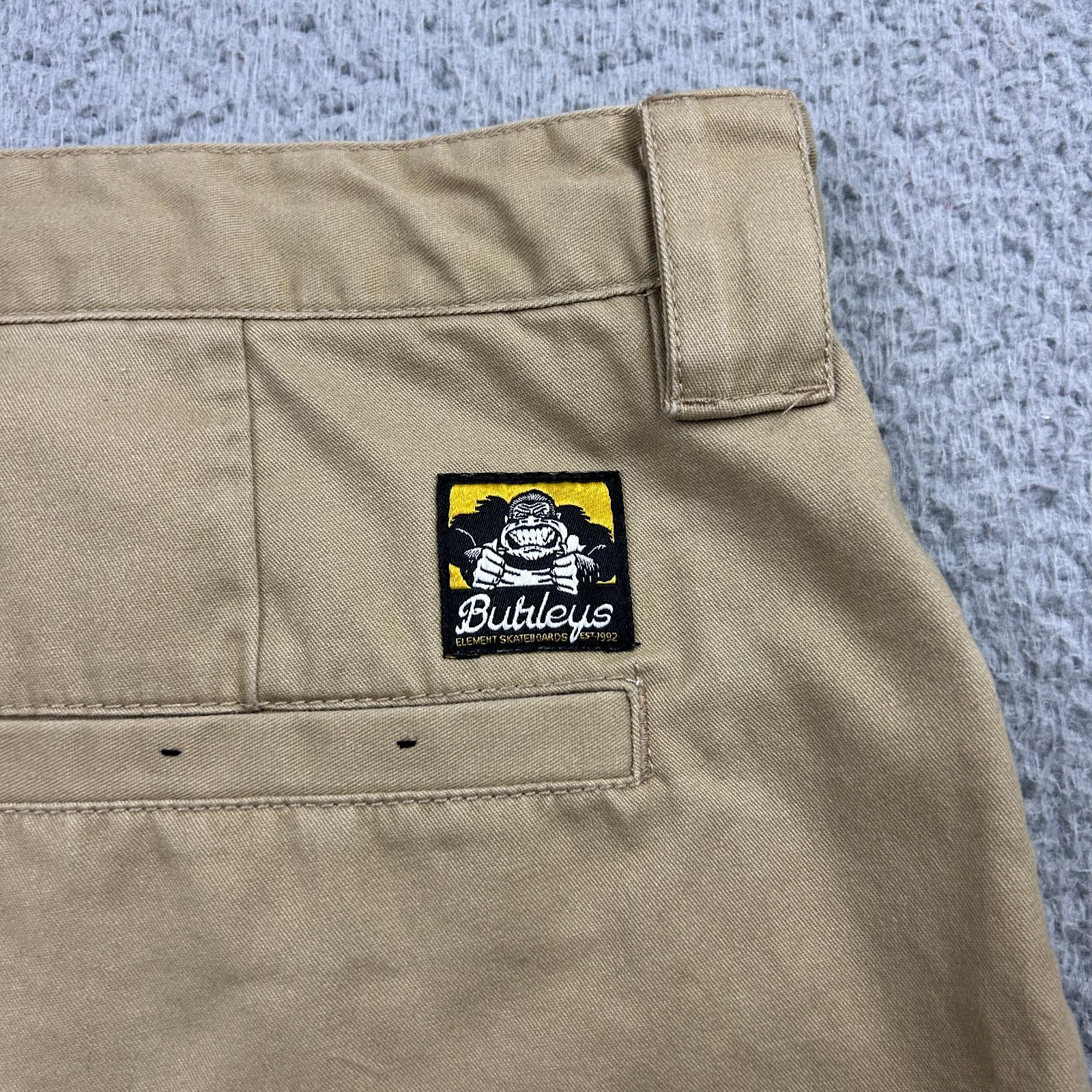 Element Donny Barley Burleys Chino Pant Size 34×29 Tan Wide Street Skate