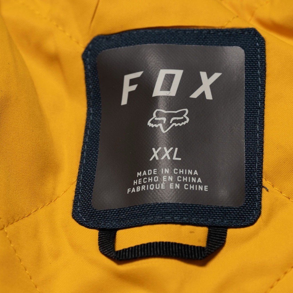 Fox Racing Moto-X Navy Machinists Bomber Coat Hood Men’s XXL, Quilted Lining EUC