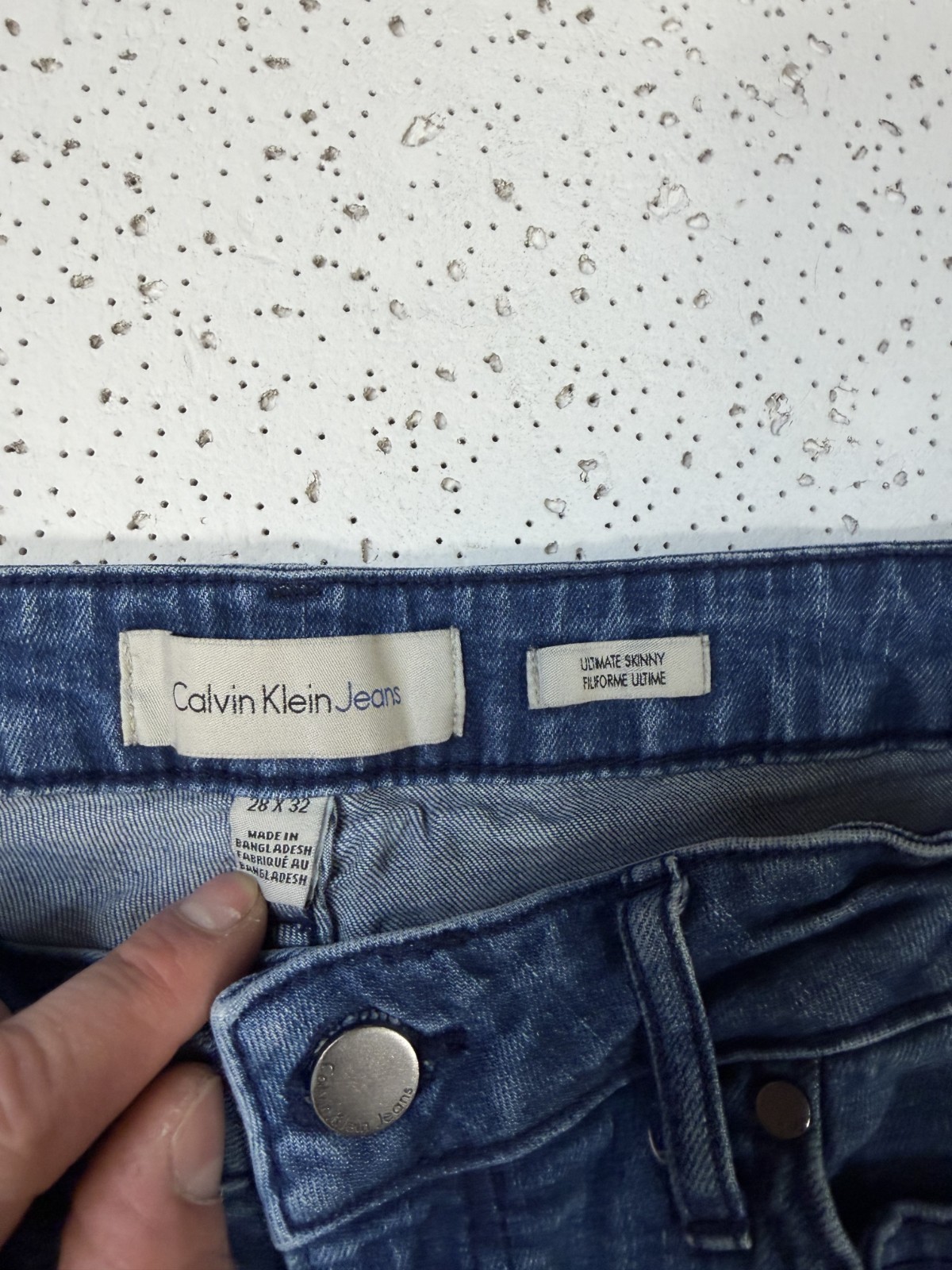 Calvin Klein Ultimate Skinny Jeans Men’s 28×32 Medium Wash Stretch Denim