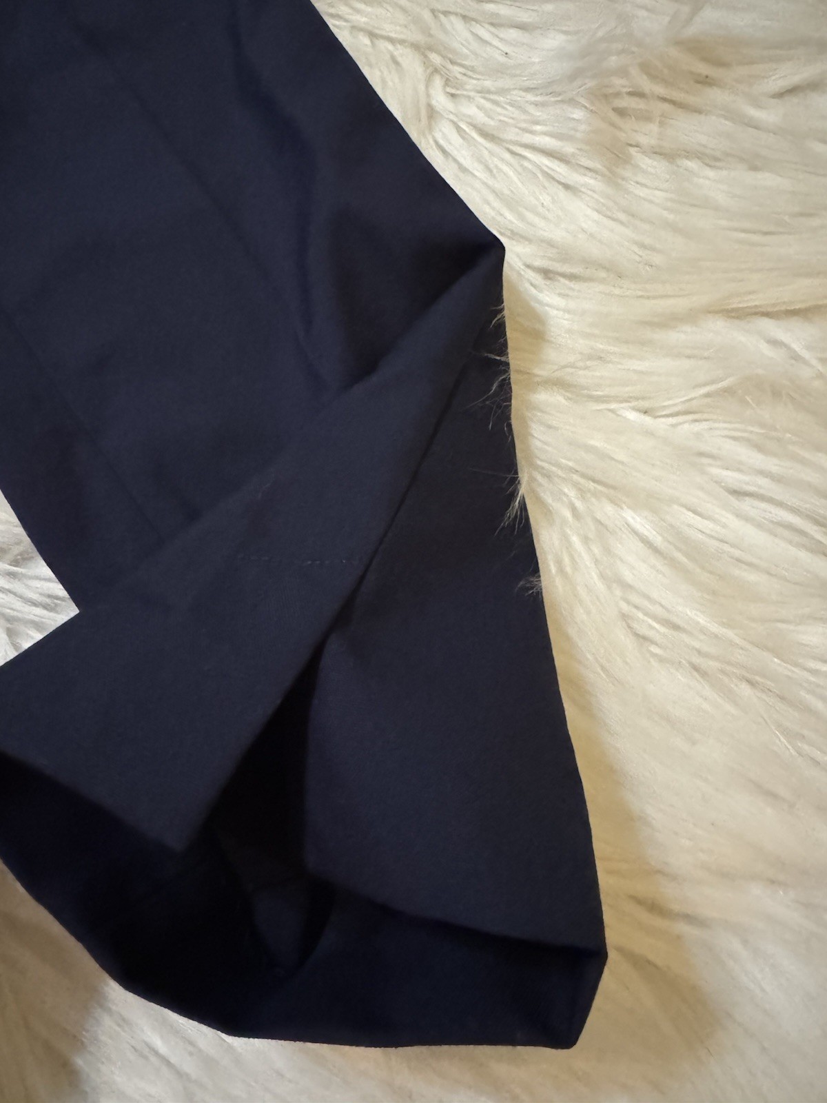 Loro Piana New Pleated Trouser Pants Wool Navy Blue Size 36