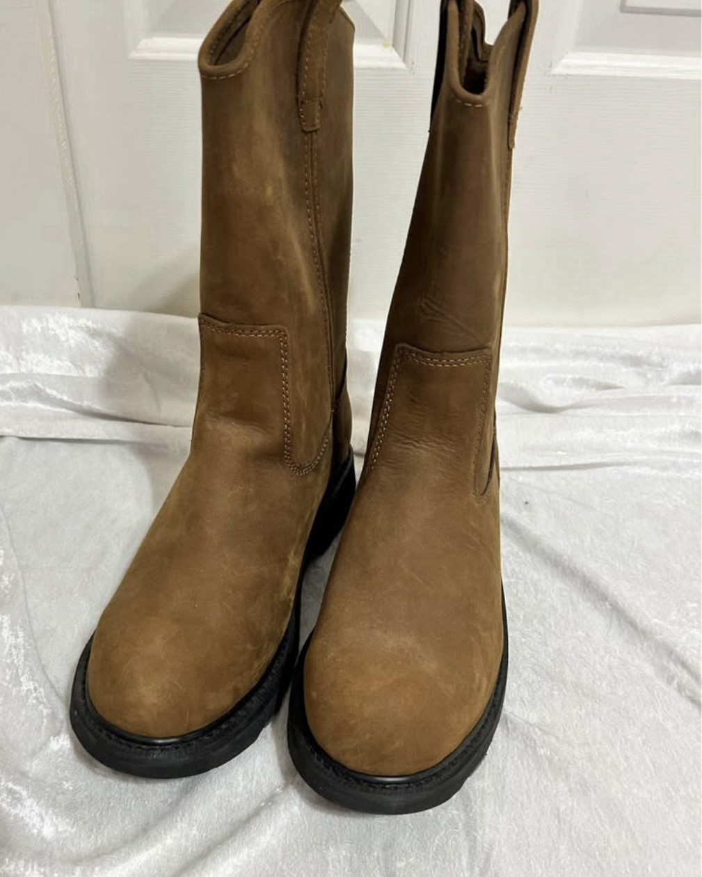 Wolverine Wellington Steel Toe Men’s Brown Leather Work Western Boots – Size 12