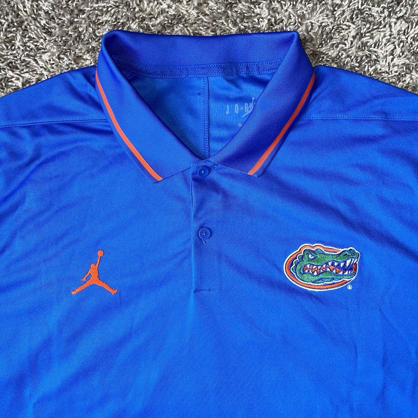 Air Jordan Florida Gators Blue Golf Polo Mens Size XL Dri-Fit DZ8367-480 NWOT