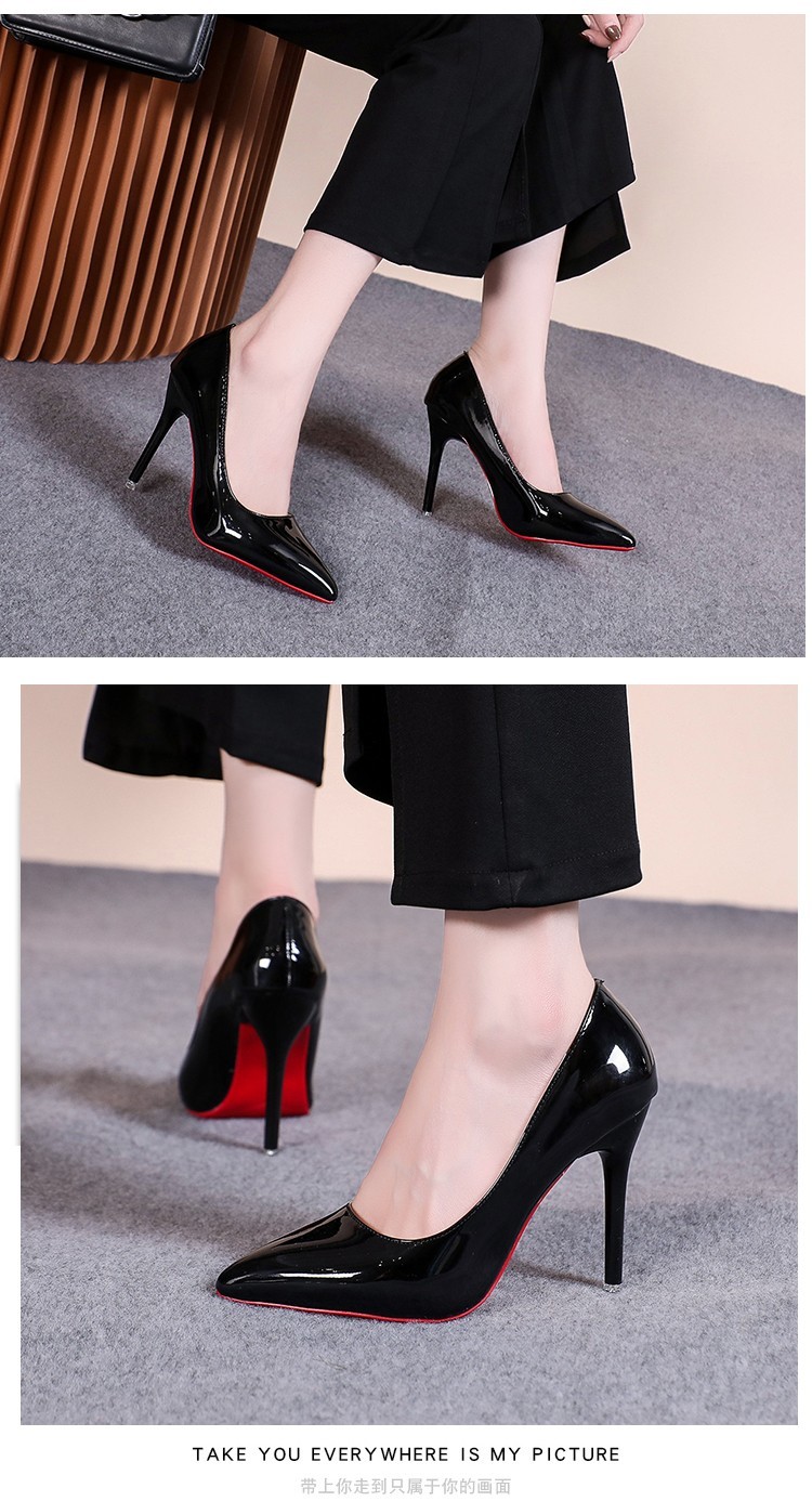 Sexy Red Bottom Women High Heels Classic Ladies Pumps Autumn Leather Dress Heel