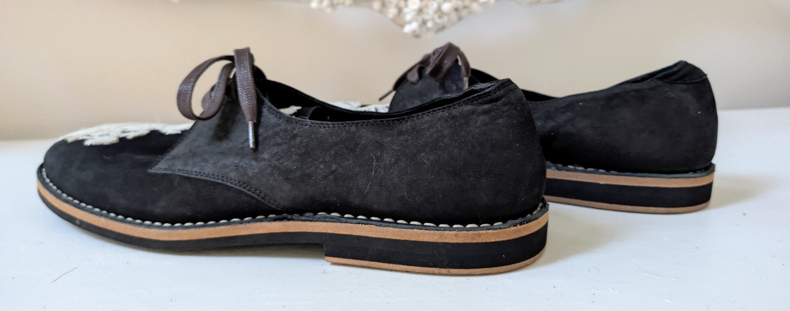 Ann Demeulemeester Mens Embroidered Leather Derby Shoe SS 2015 Runway Size45 NEW