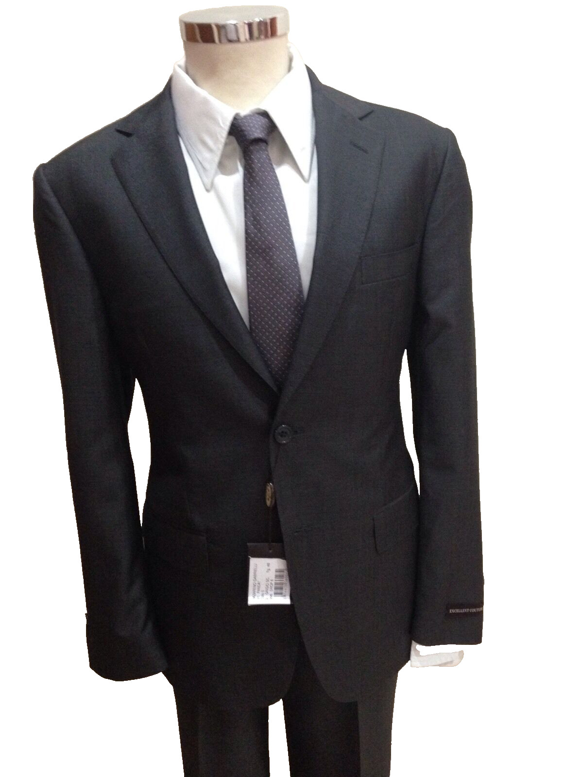 Men’s Dark Gray Fresco Wool Drop7 Suit Jacket 46 48 50 52 54 56 58