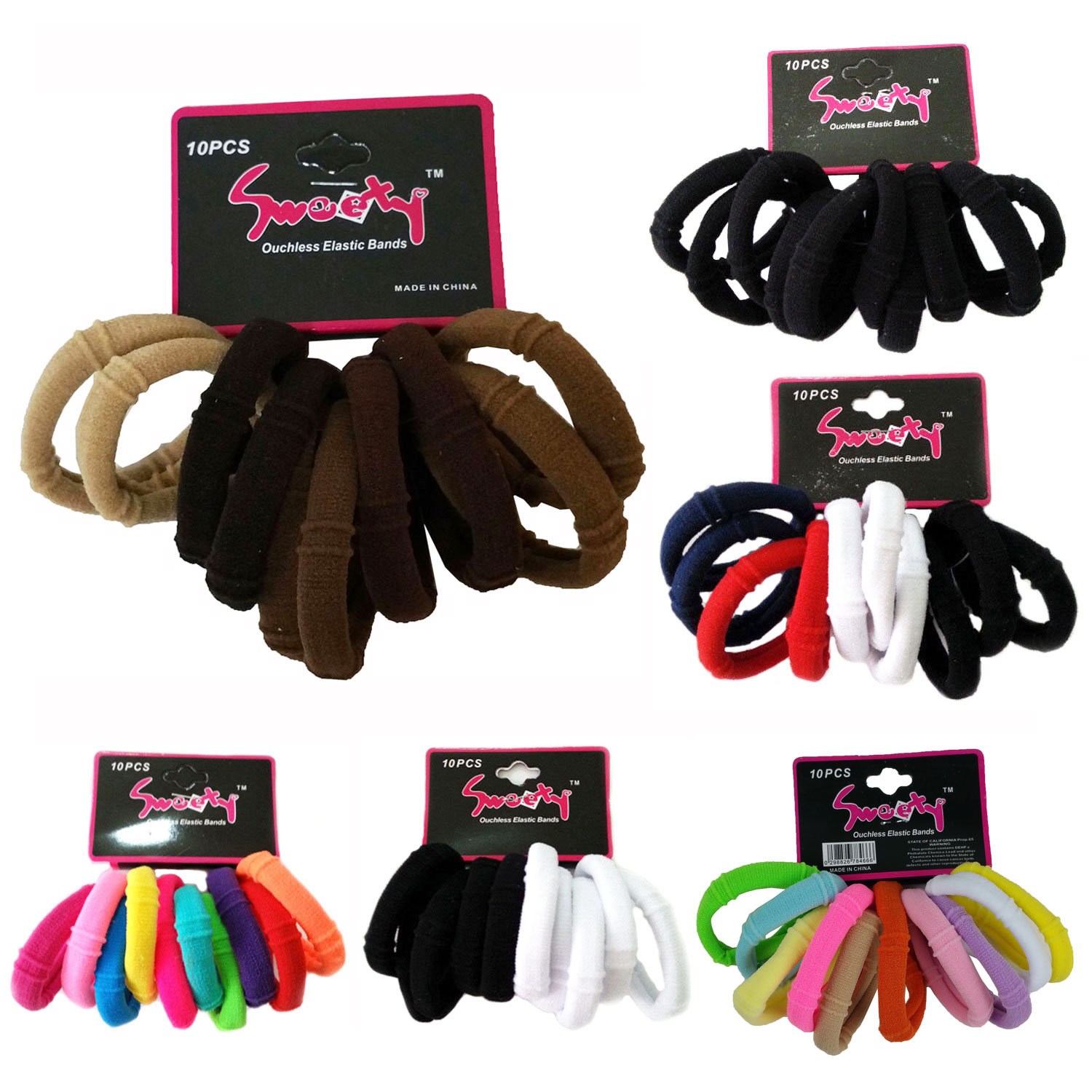 30 pcs Elastic Hair Ties Ponytail Rubber Bands Ponytail Scrunchies for Women