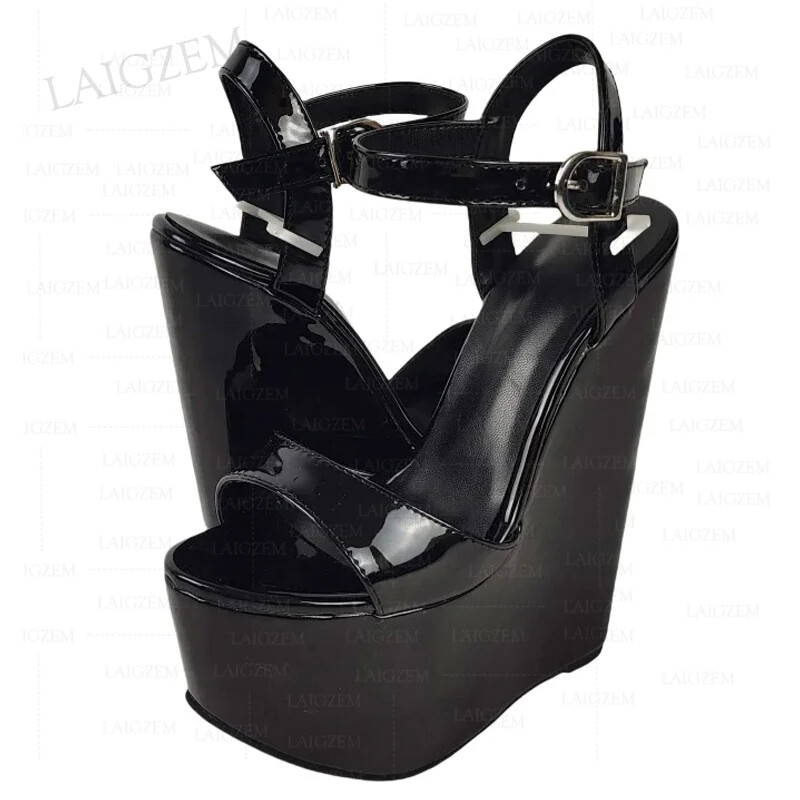 Women Platform Wedges Sandals 17CM Open Toe High Heels Pumps Height Increase Sho
