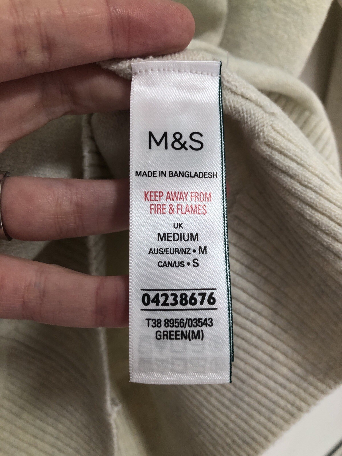 Marks & Spencer Fair Isle Jumper Size Medium Cream Sequin Yoke Soft Cozy Women’s