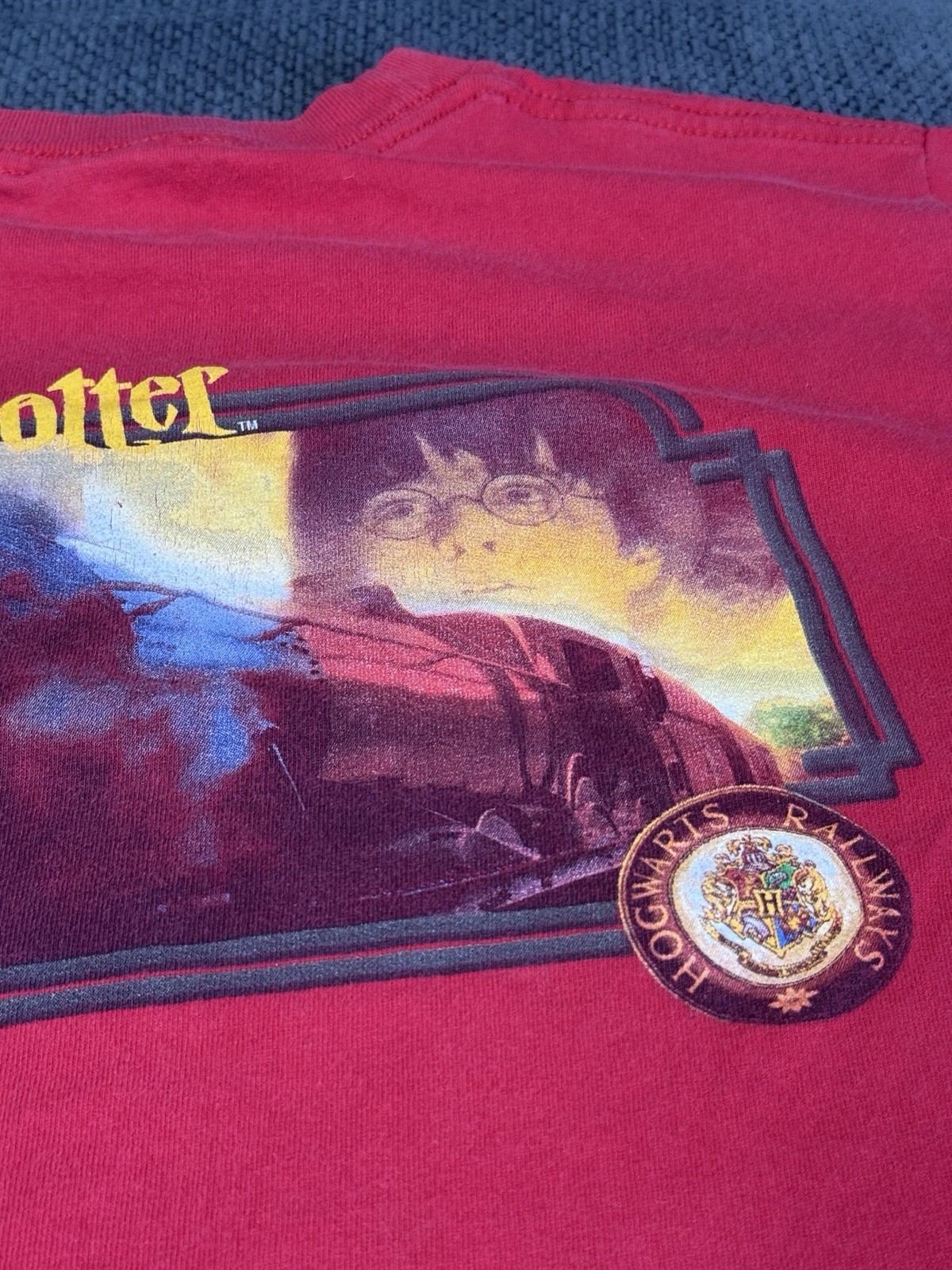 Vintage Harry Potter Youth S Red Graphic Tee 100% Cotton Crew Neck Merch
