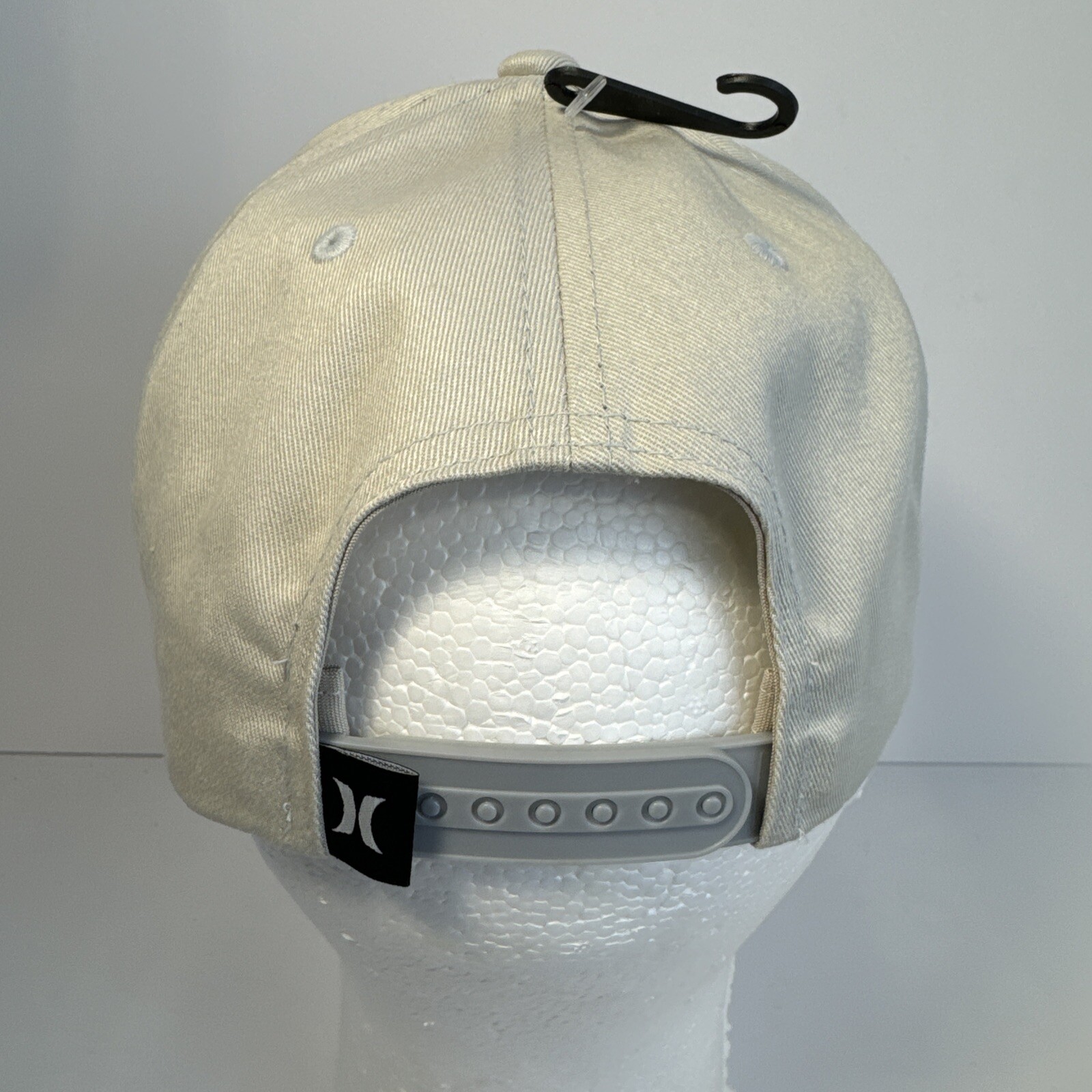 Hurley Casper SnapBack Adjustable Hat – Light Bone – Green Patch Logo NWT