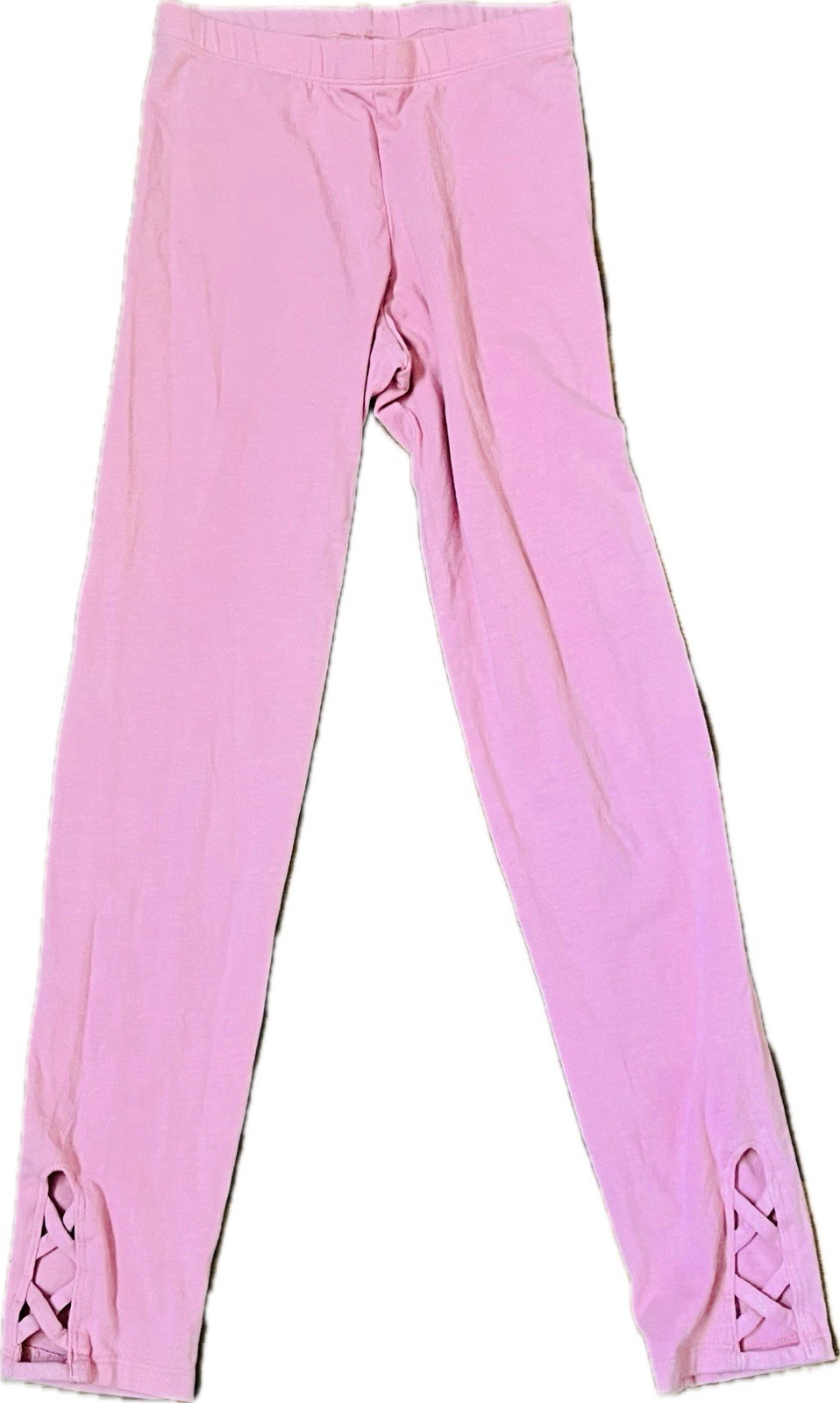 Old Navy Girls High-Waisted Stretch Coral Pink Leggings Size Large (10/12)