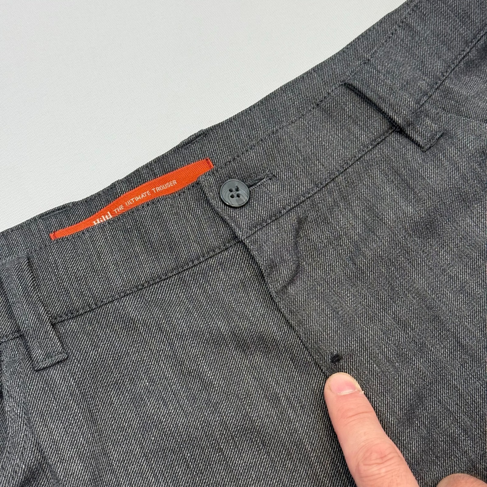 Hiltl The Ultimate Trouser 5 Pocket Wool Pants Mens 38×32 Gray Straight Leg