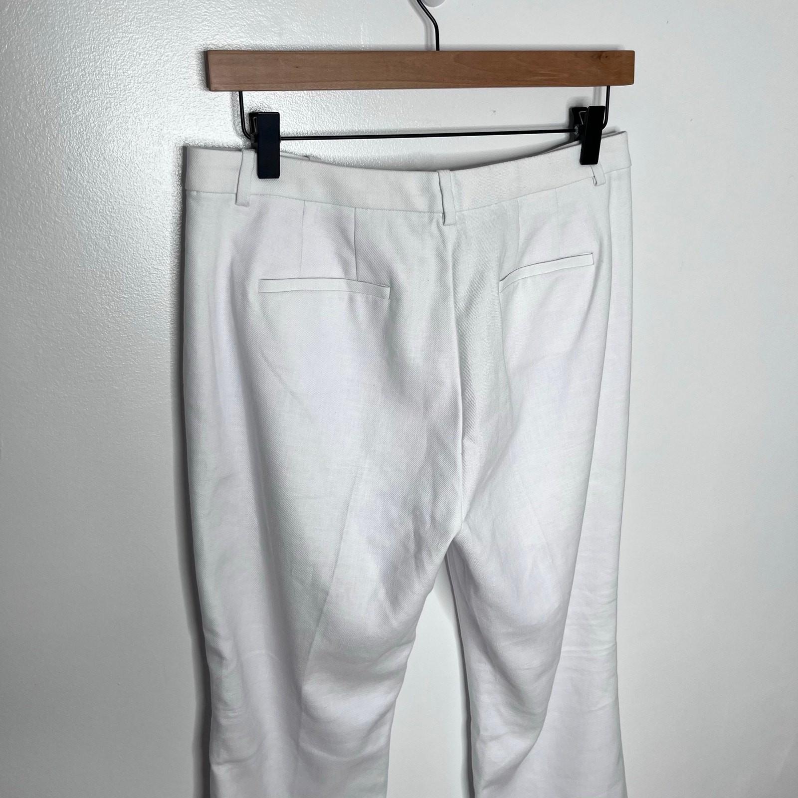 J.Crew Kaya White Stretch Linen Blend Dress Pants Women’s Size 4