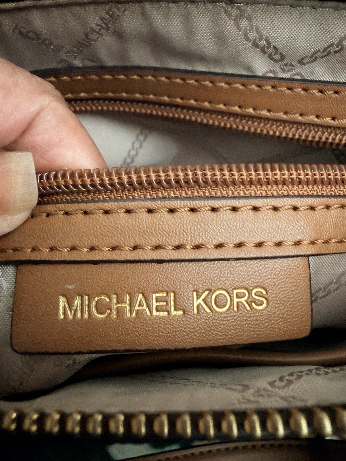 MICHAEL Michael Kors Sullivan Small Convertible Top Zip Tote Brown Monogram