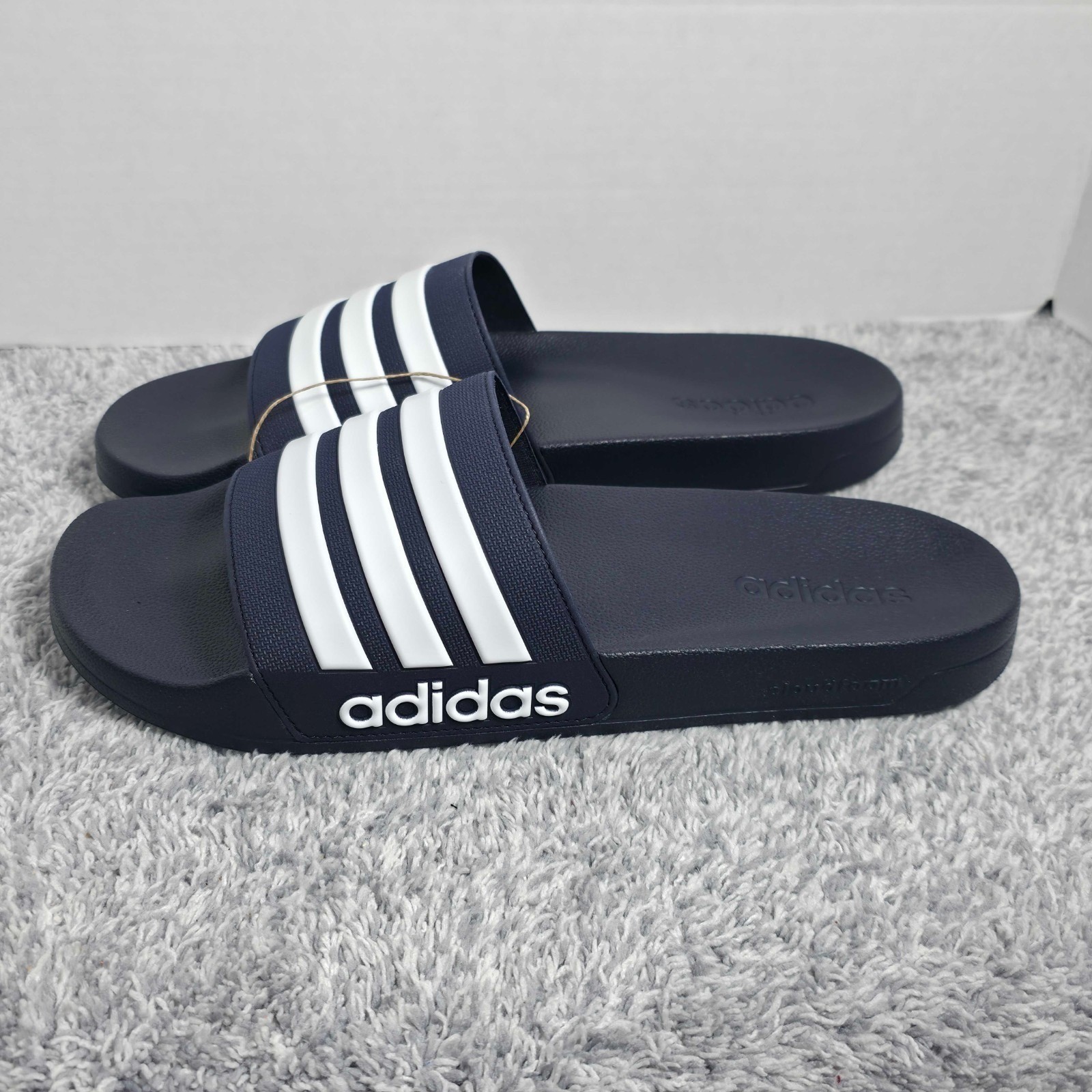 Adidas Adilette Shower Slides Men’s 13 / Women’s 14 GZ5920 Flip Flops Navy NEW