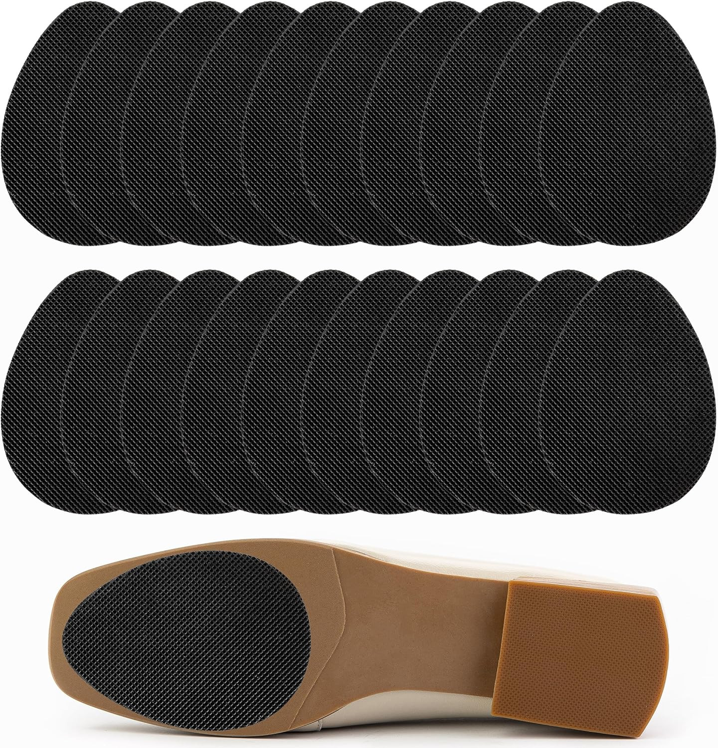 20 Pcs Non-Slip Shoe Pads, Adhesive Shoe Sole Protectors for Bottom of Shoes, Pr