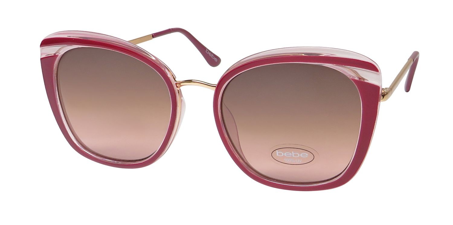 NEW BEBE BBOP1001 SUNGLASSES WOMENS CAT EYE RED 650 0-0-0 PLASTIC FULL-RIM