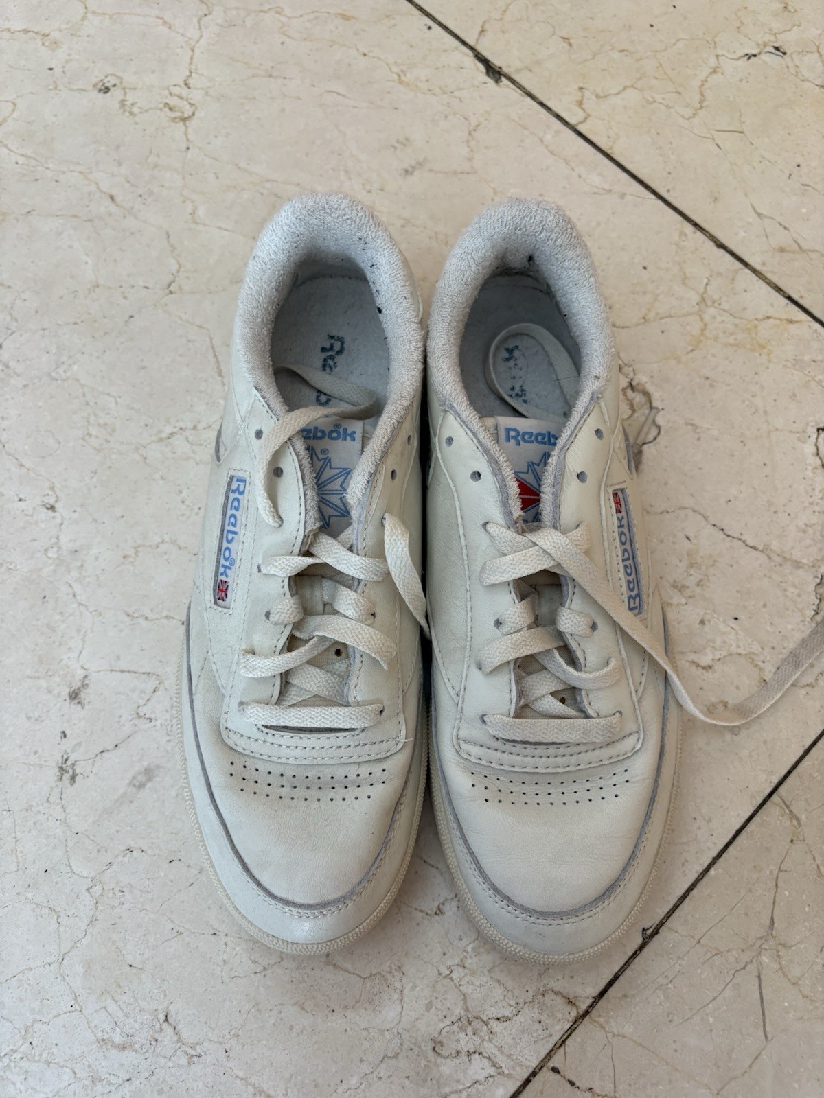 Reebok Club C 85 Vintage White Green Sneakers Women Size 9.5 Classic Tennis Shoe