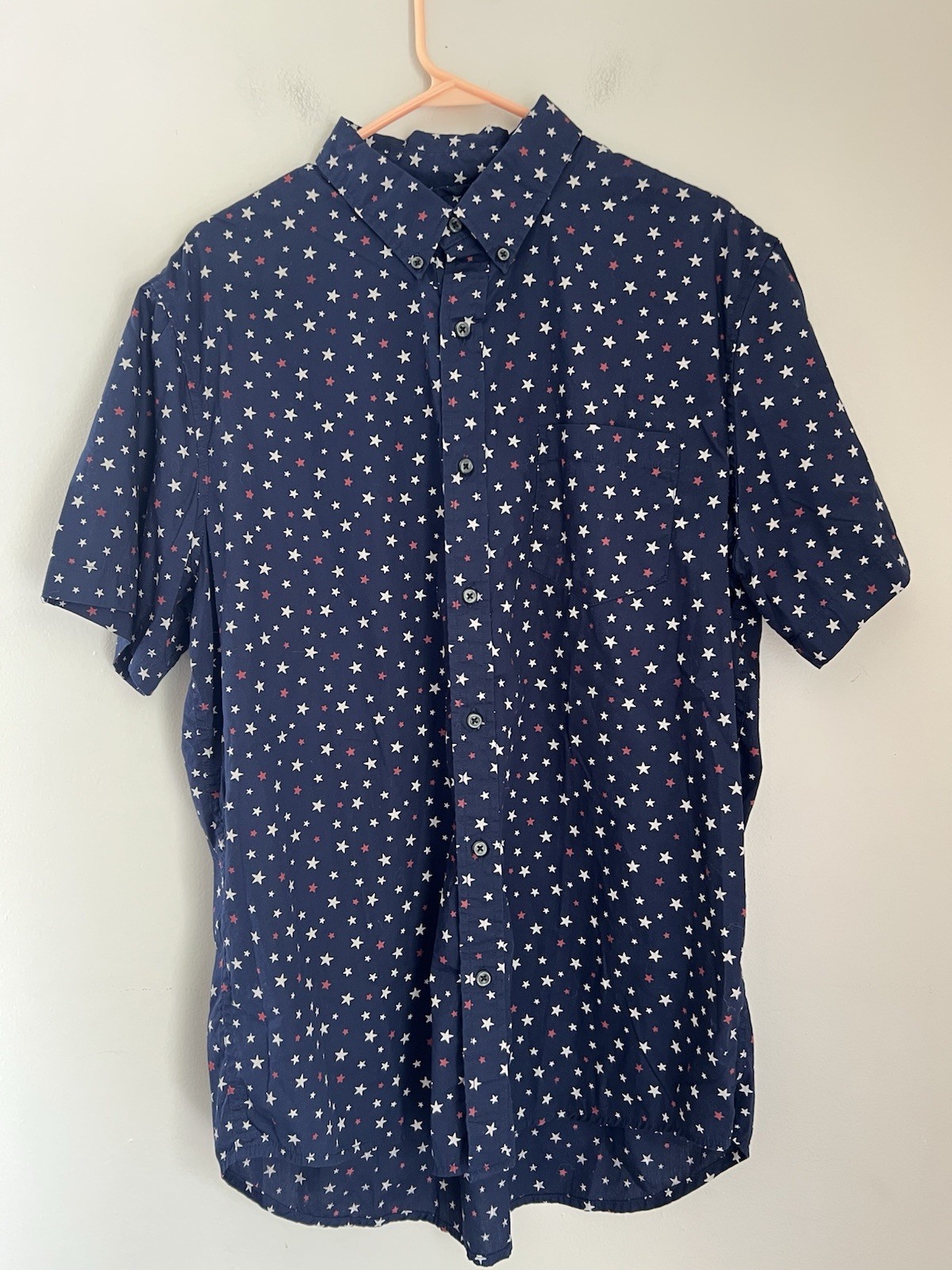 Denim & Supply Ralph Lauren Button Down Shirt Men’s XL Blue S. Sleeve Americana