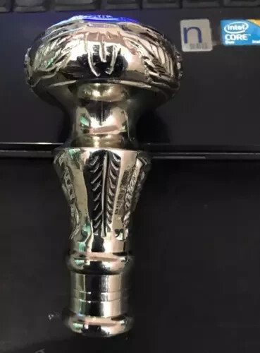 Antique Silver Brass Solid Knob Head Handle Cane Wooden Walking Stick Nautical