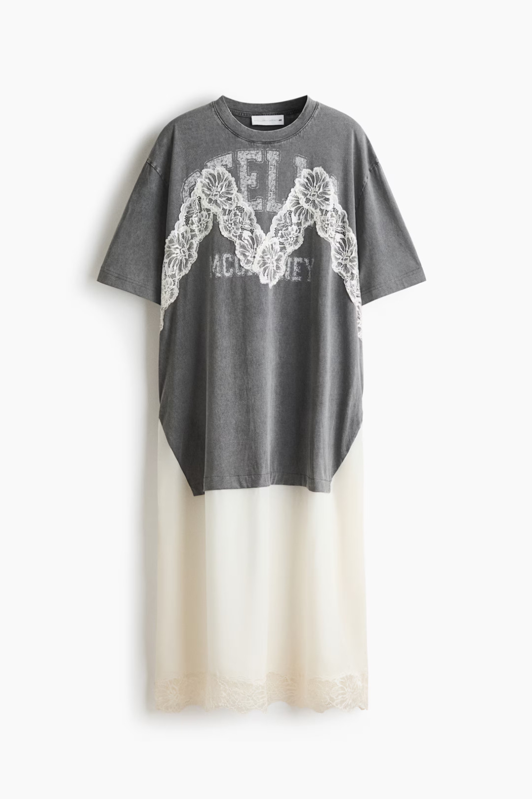 Stella McCartney H&M Lace-Trimmed T-Shirt Dress XS S L XL XXL