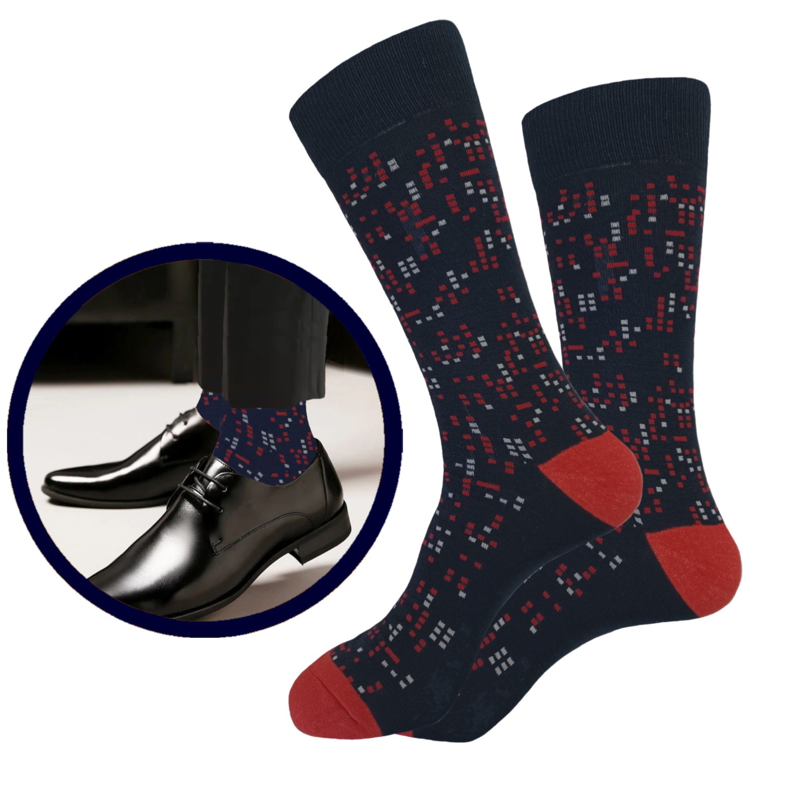 12-6 Pair MULTI DESIGN First quality Multi color Men’s COTTON Dress Socks 10-13