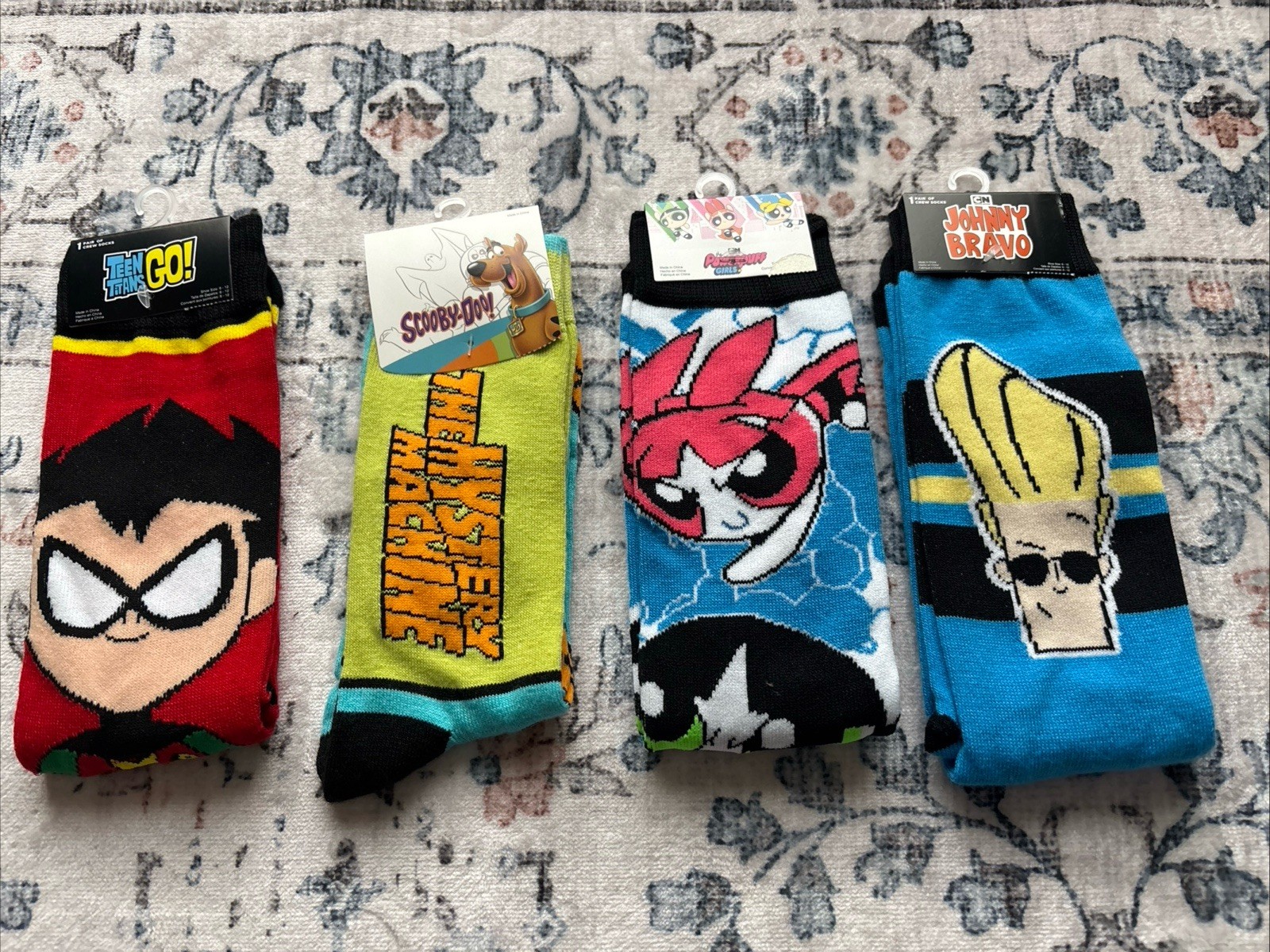 Power Puff Girls Johnny Bravo Scooby, Teen Titan, Novelty Fun Socks! New!
