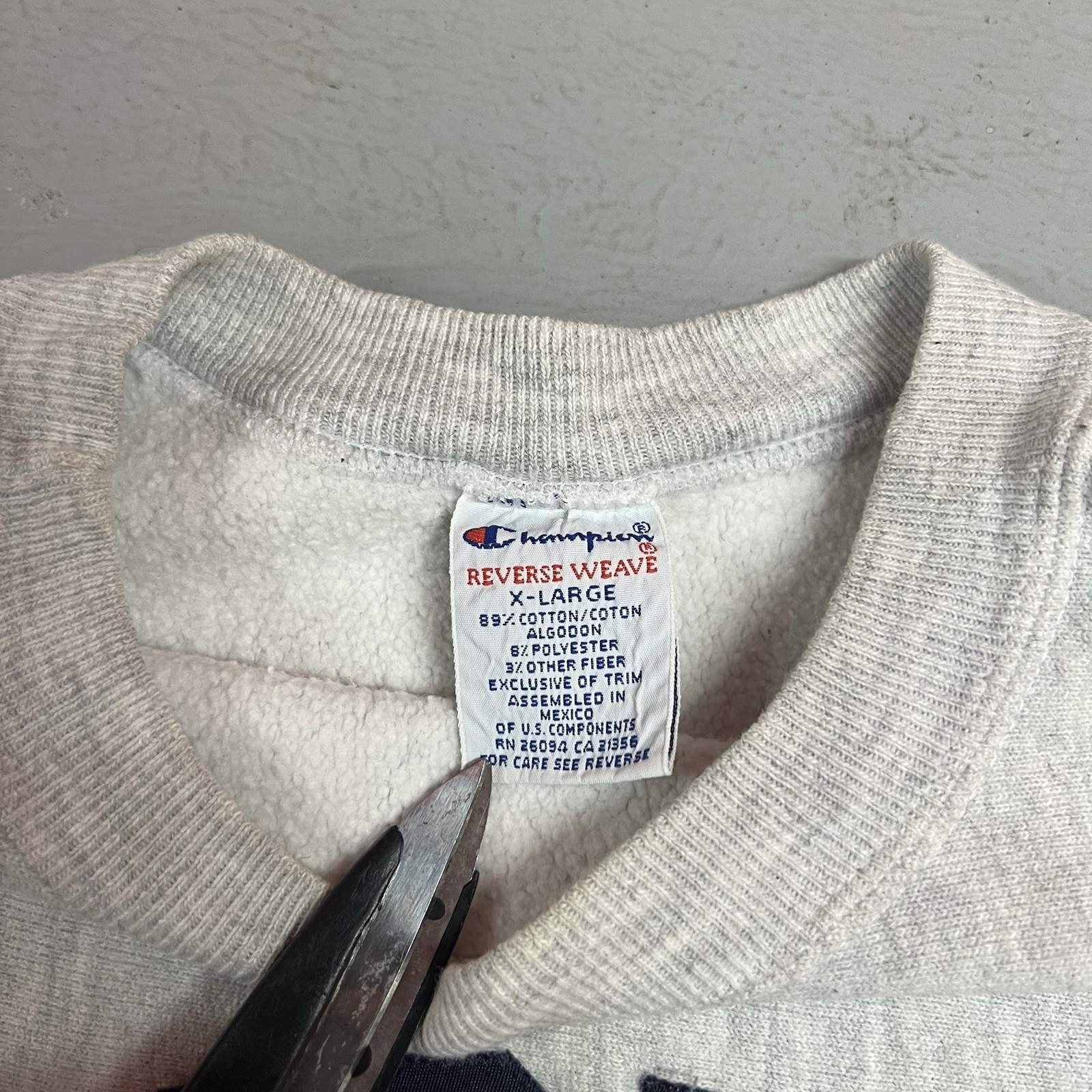 Vintage 90s Champion Reverse Weave PEDDIE The School Crewneck Sweatshirt Sz XL