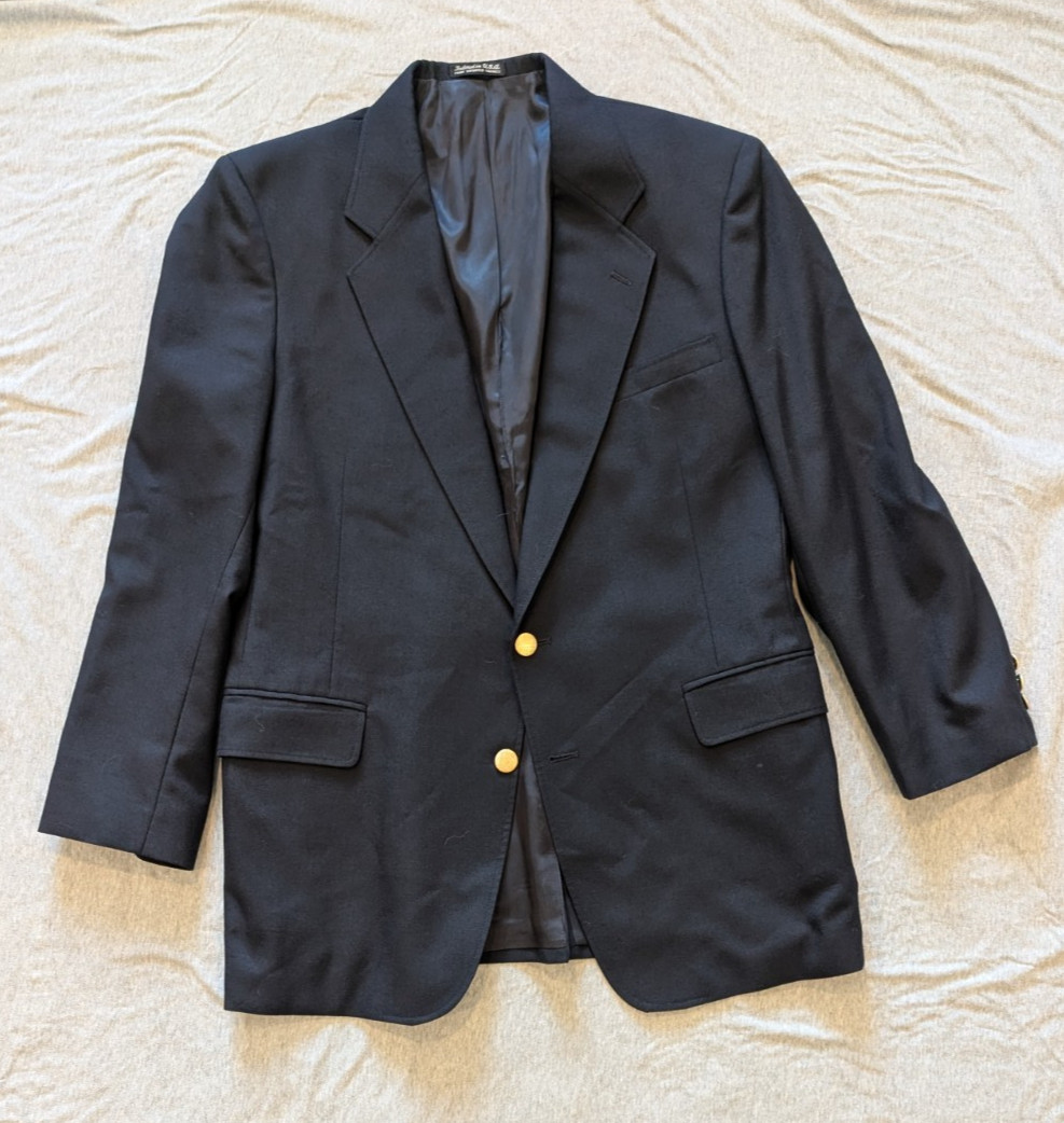 Mens, Navy Blazer 42r, Luigi Luzzati Collezione Tailored in USA
