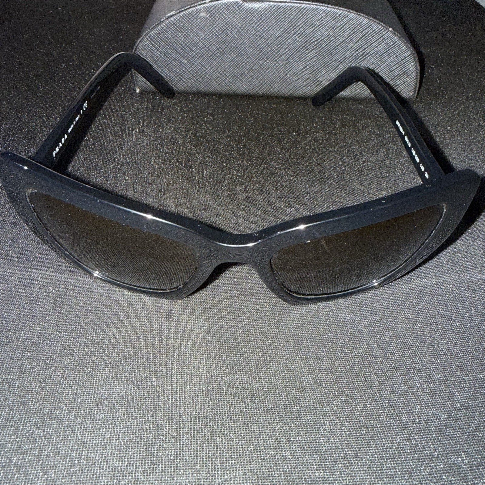 Prada Sunglasses Black Frames Gray Lens 1AB-5S0 / SPR08V-F
