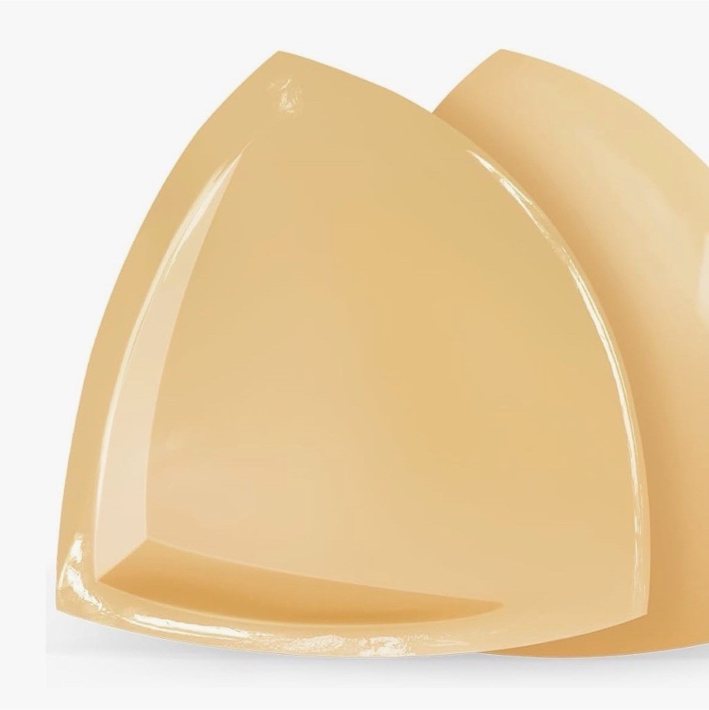 Nildor Double-Sided Silicone Bra Inserts Reusable Washable Sweatproof Beige