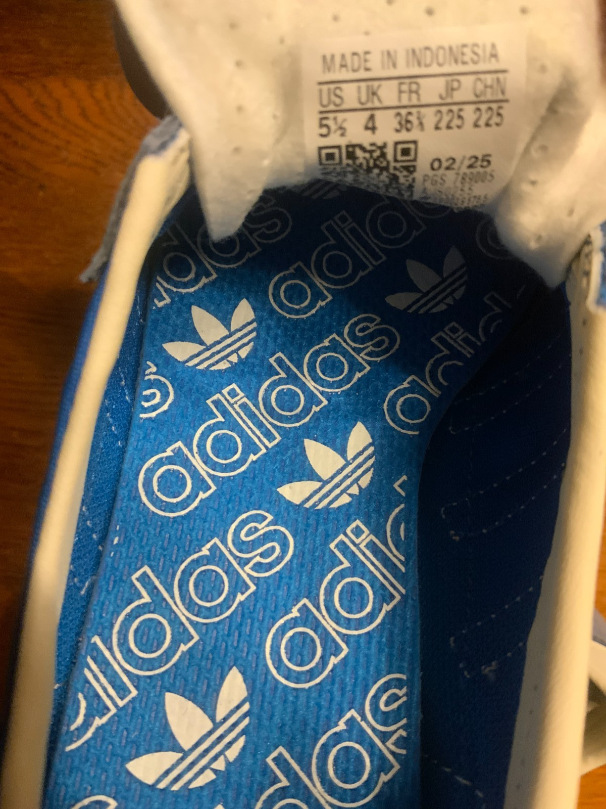 Adidas Women’s SL 72 OG, Style# JS0255, Sz 5.5, Blue Bird/Off White/Preloved Ink