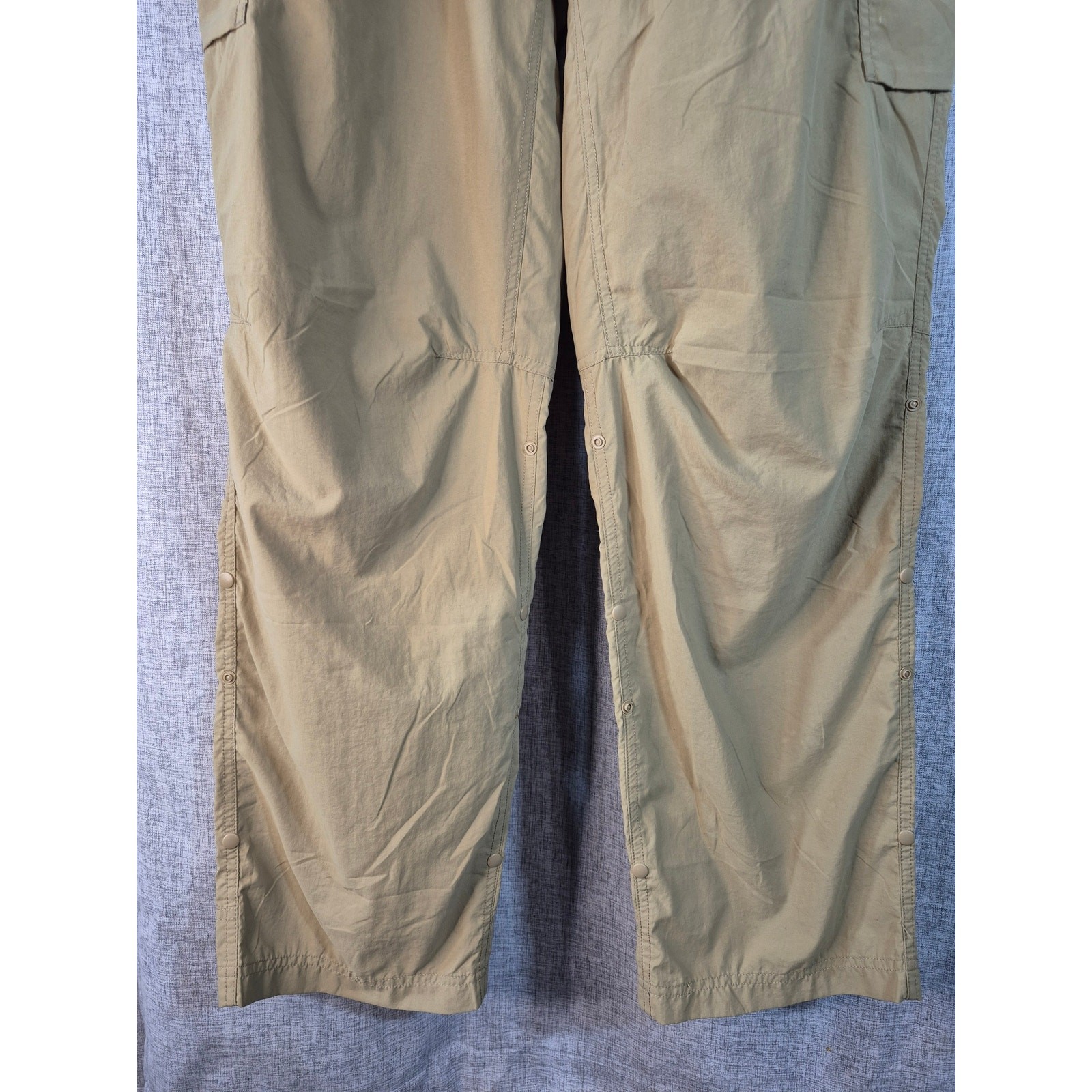REI Co-op Men’s Lightweight Cargo Hiking Pants 38×32 Khaki Zip Pocket Outdoor
