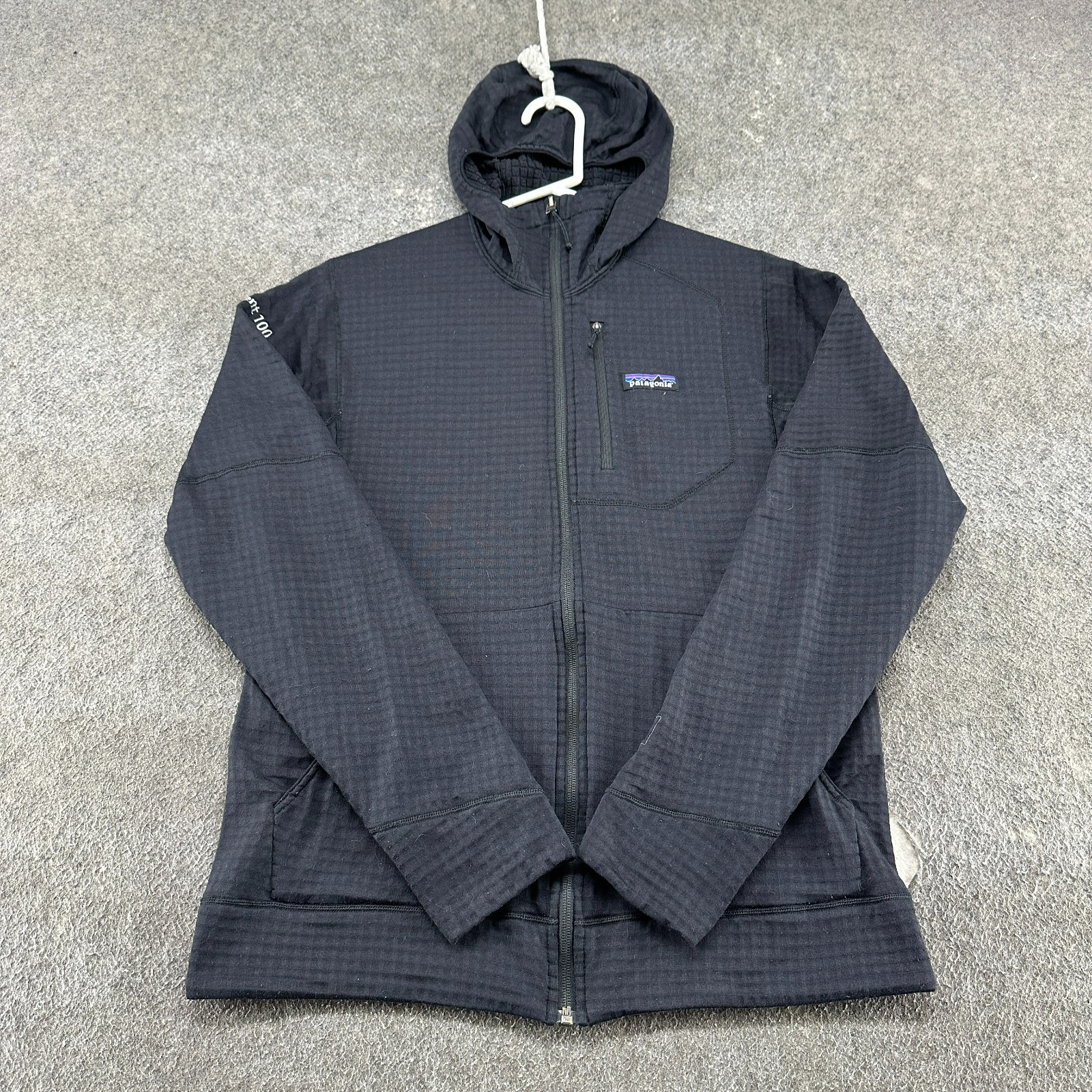 Patagonia Hoodie Mens M Black Full Zip Primaloft R1 R2 R3 Regulator Grid Fleece