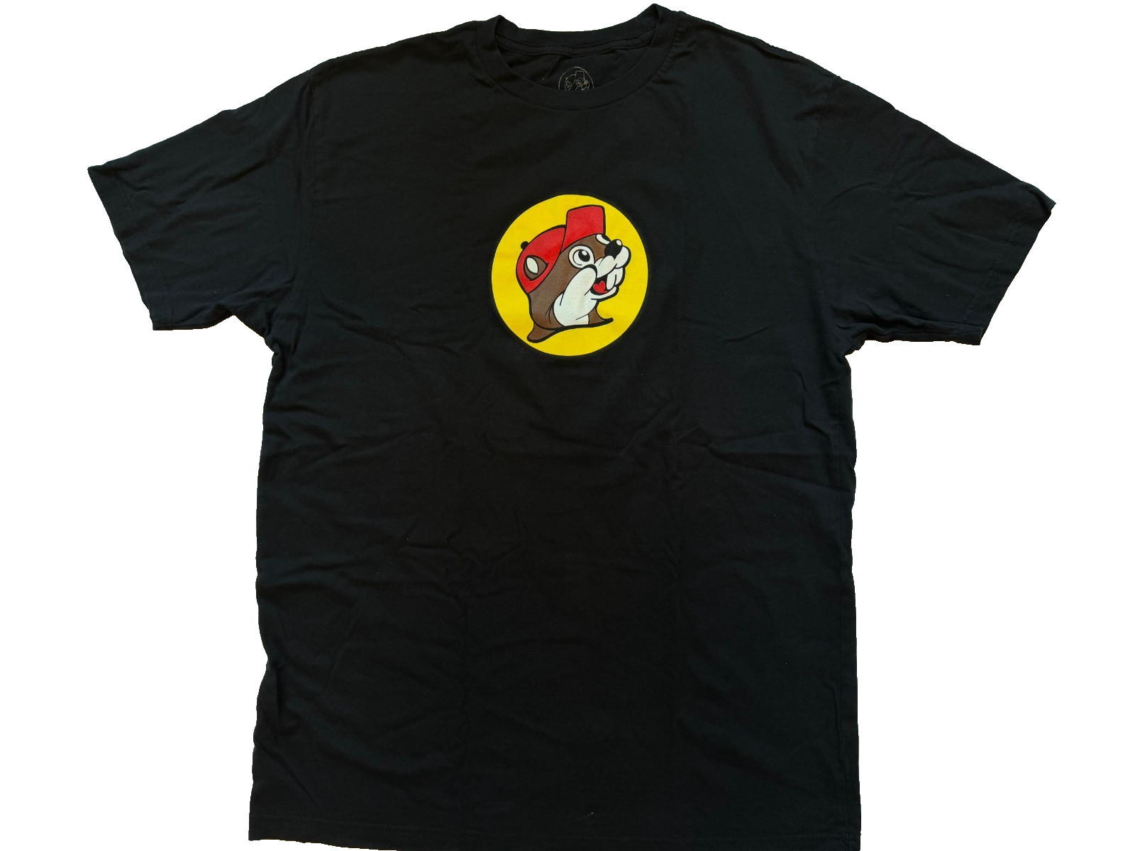 Buc-ee’s Short Sleeve Black T-shirt Beaver Logo Size LARGE