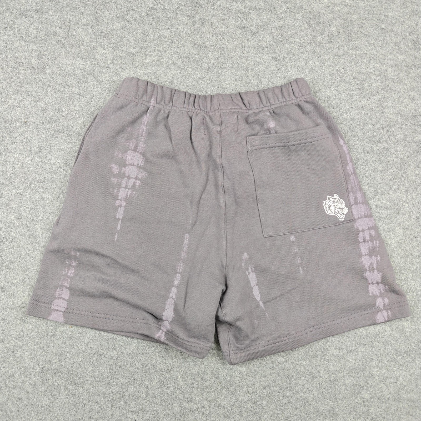 Darc Sport Sweat Shorts Mens Medium Gray Fleece Tie Dye Wolves Nirvana Serpent