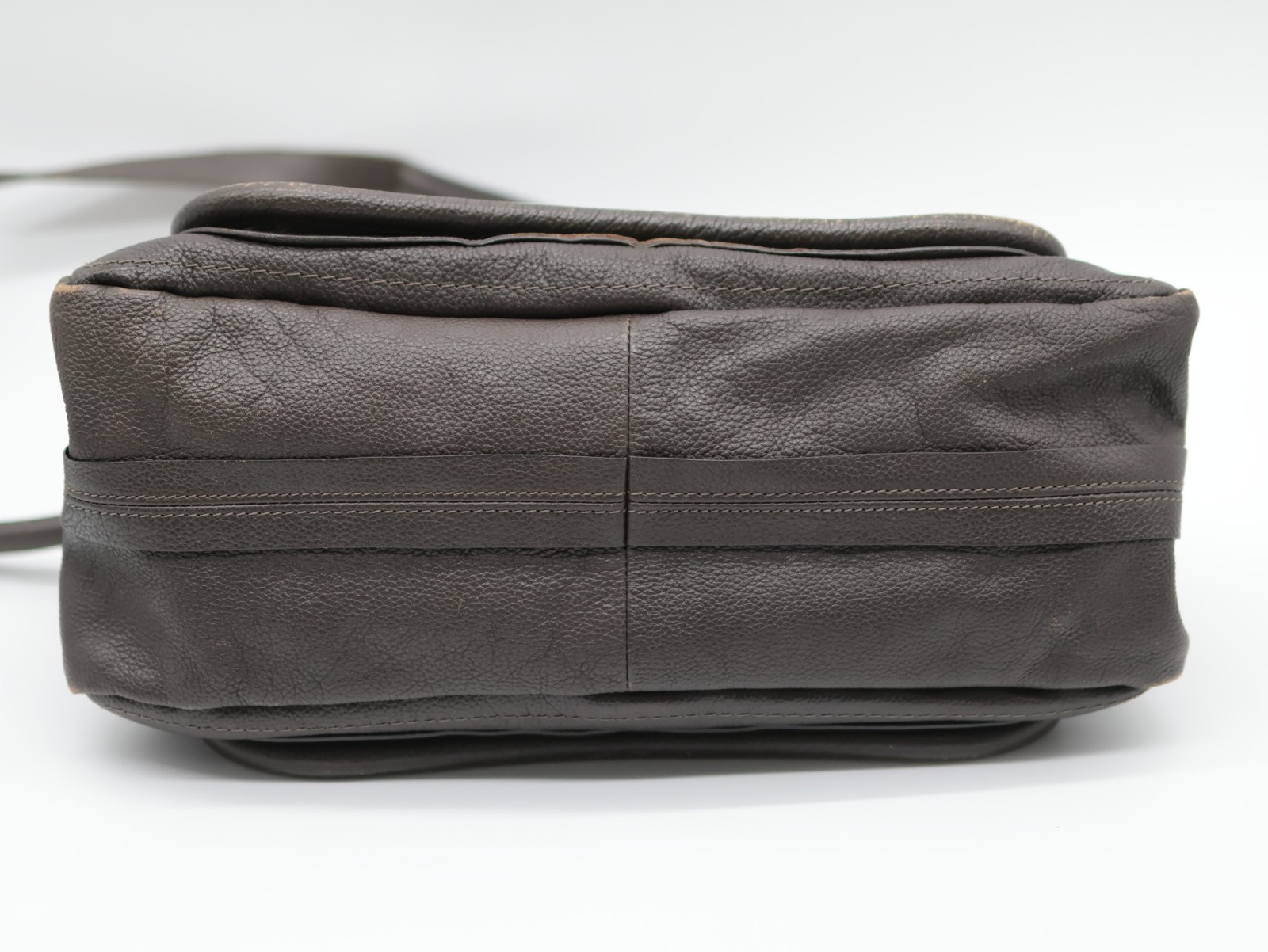 Chloe Paraty Hand Bag Gray Leather Authentic