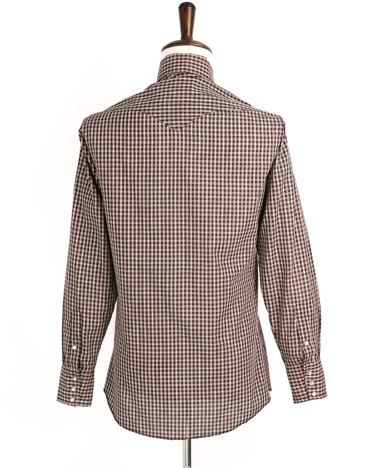 Vintage 80s/90s Brown & Red Plaid PANHANDLE SLIM Western Long Sleeve Shirt