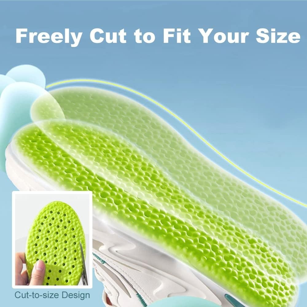 Comfort Cushioned Shoe Inserts – Shock Absorption and Arch Support for All Sizes