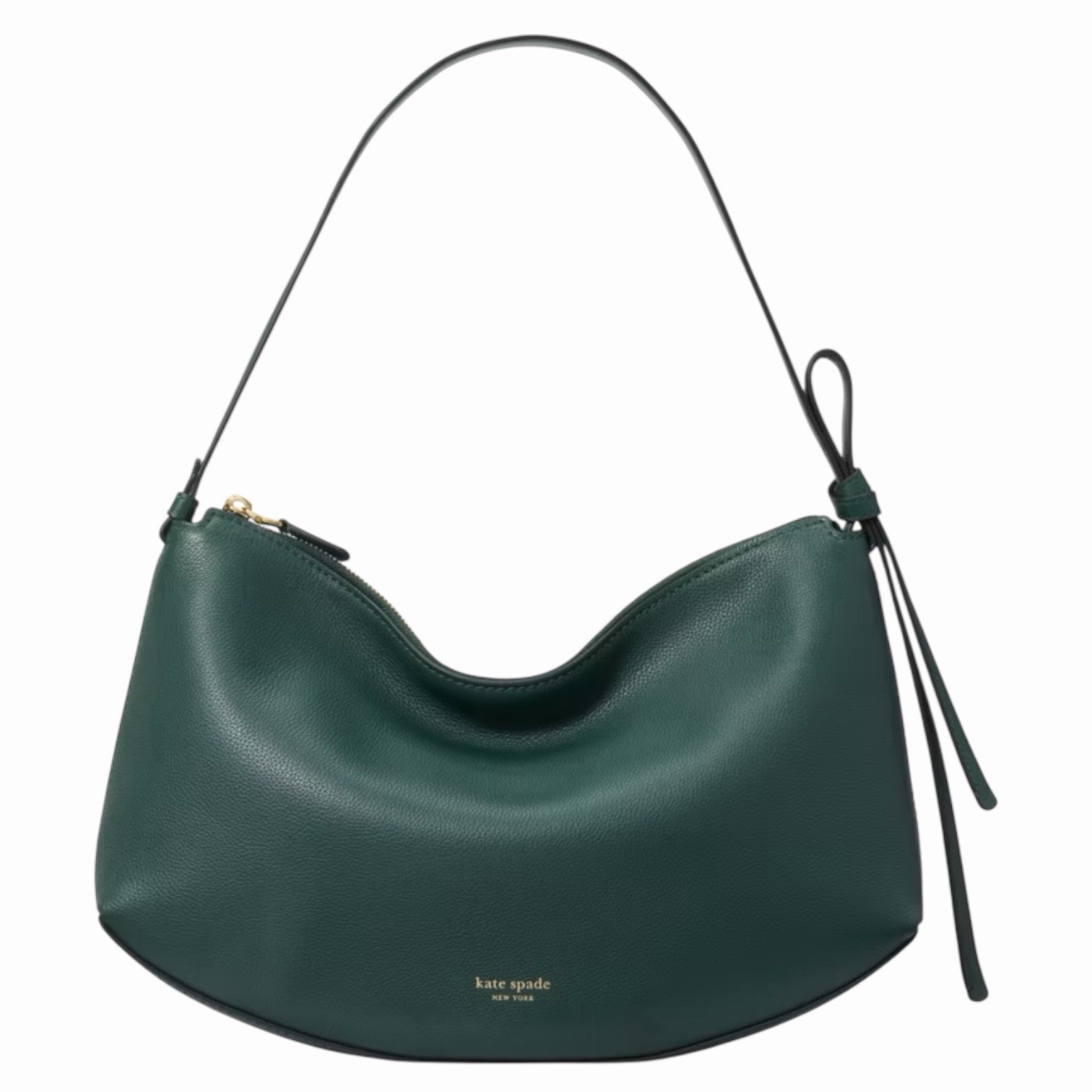 Kate Spade Loop Large Shoulder Bag Pebble Leather Midnight Green Women