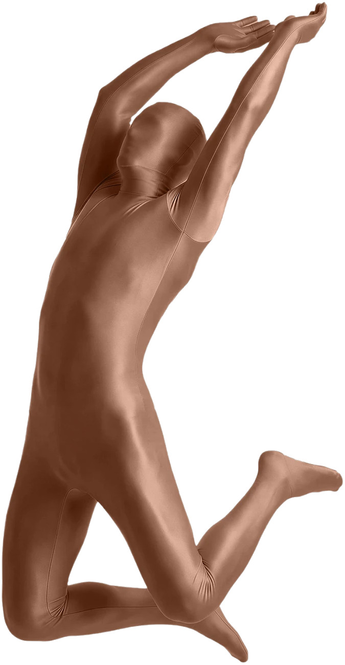 Men Satin Glossy Tracksuits One Piece Jumpsuits Cosplay Costume Zentai Bodysuits