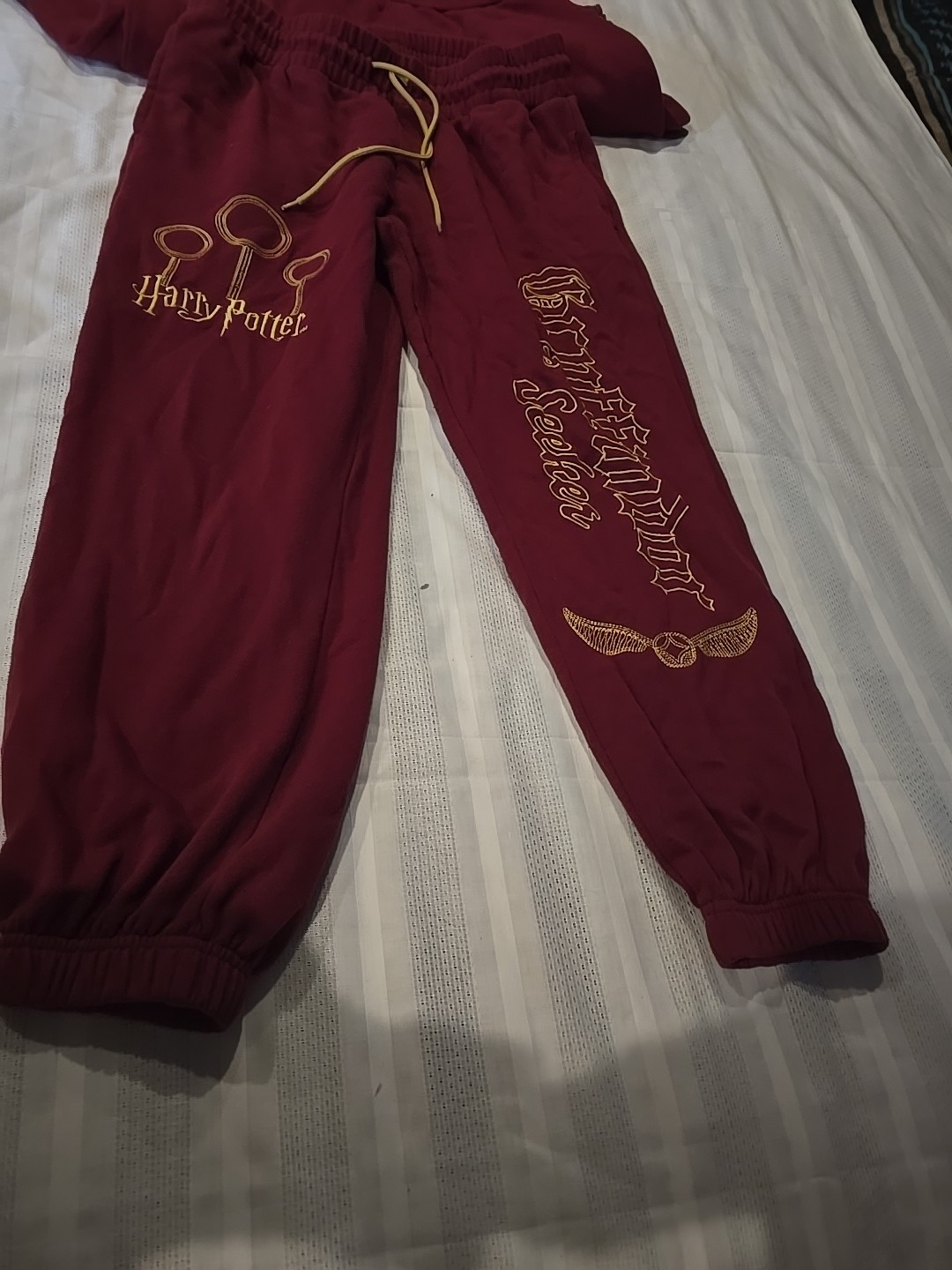 Harry Potter Gryffindor Quidditch Seeker Woman’s M 2 Piece Hoodie/Sweatpant