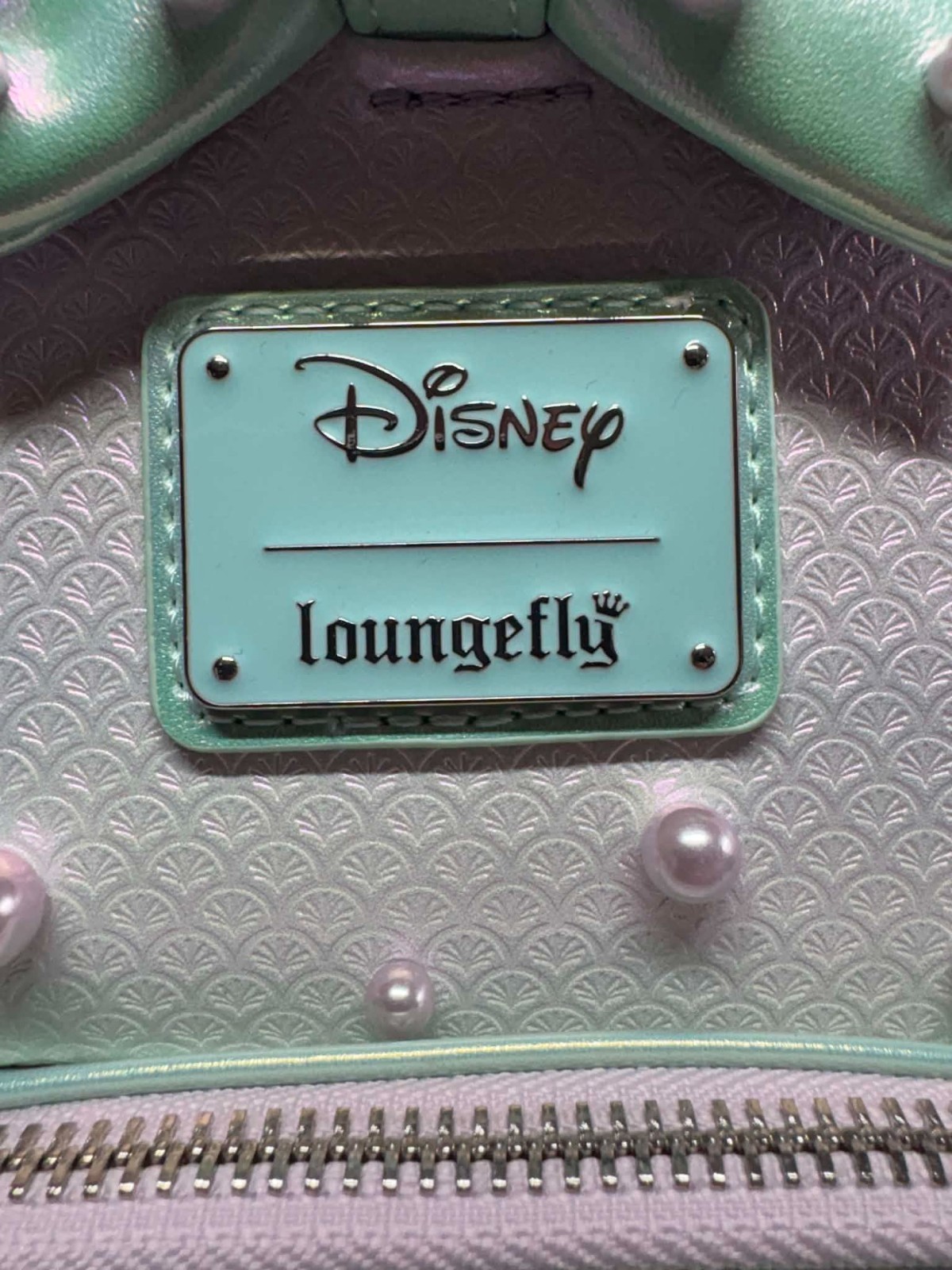 NWT Loungefly Disney Princess Ariel Little Mermaid Ombre Pearl Backpack & Wallet