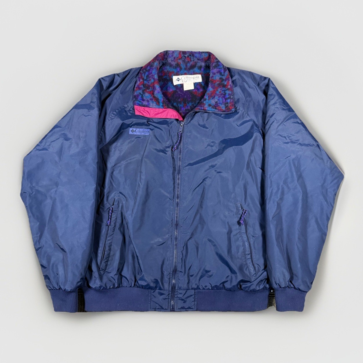 Vintage Columbia Sportswear Aztec Fleece Lined Bomber Jacket Outdoors 90s XLT